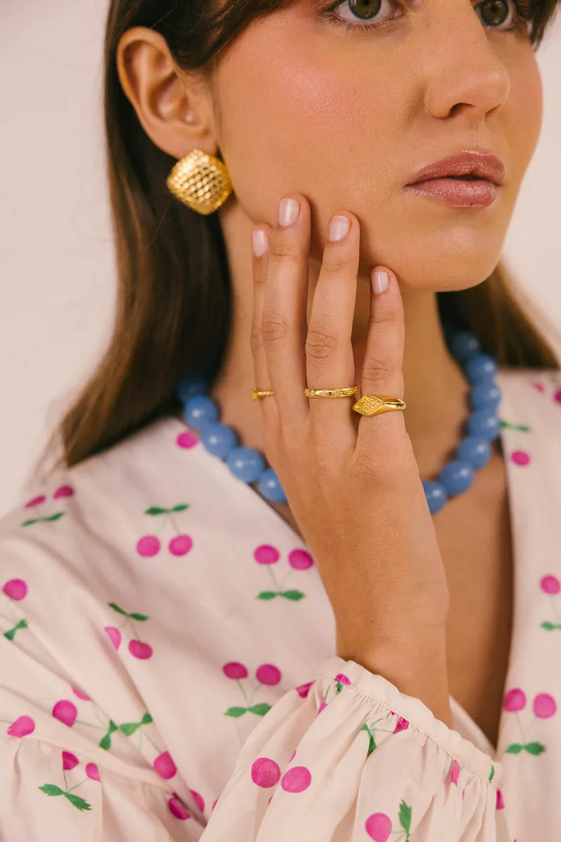 Azulejo Pinky Ring Gold Plated Wildthings Collectables