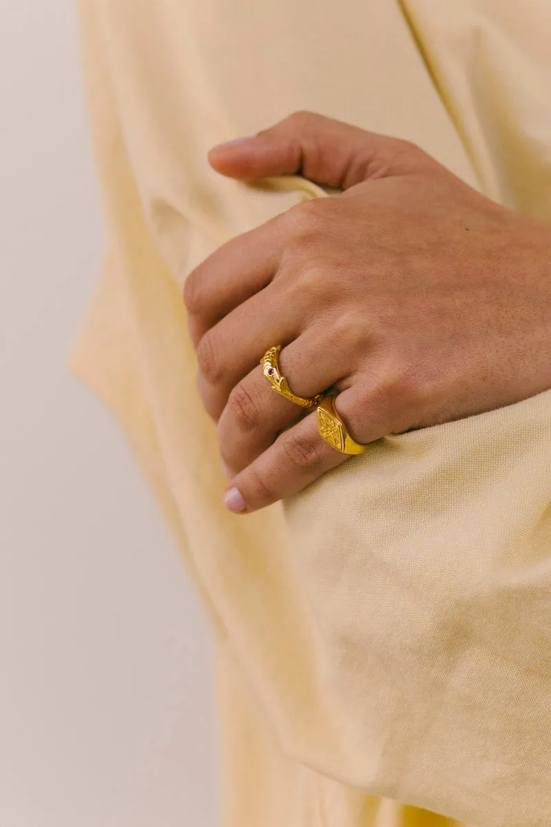 Azulejo Pinky Ring Gold Plated Wildthings Collectables
