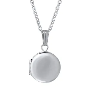 Baby Sterling Silver Round Locket Necklace Croghans