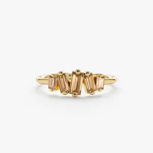 Baguette Citrine Cluster Ring, Lupita SARAHELISE