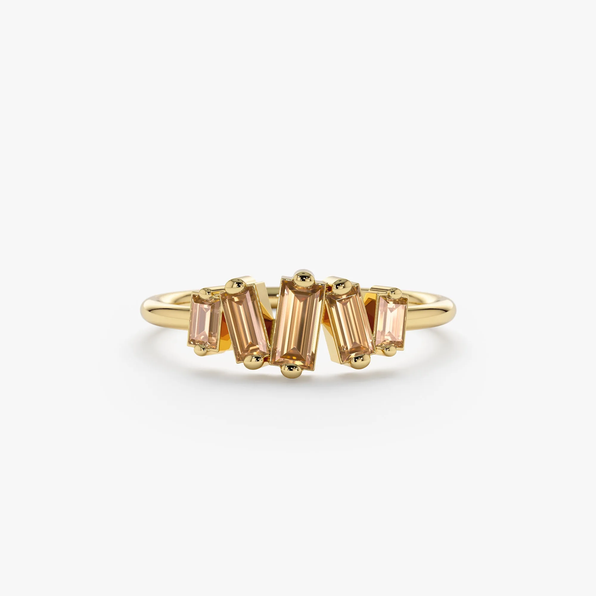 Baguette Citrine Cluster Ring, Lupita SARAHELISE