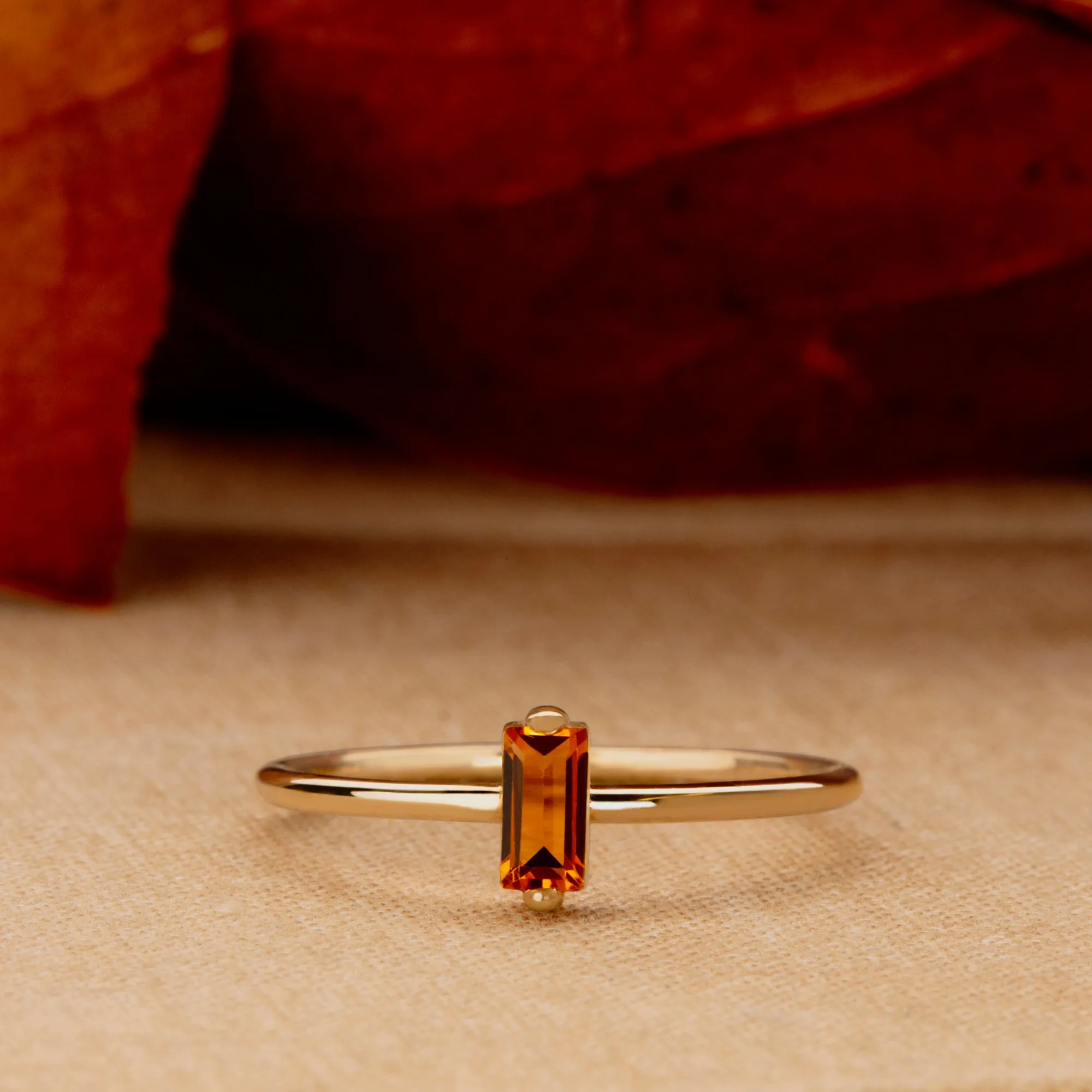 Baguette Citrine Ring, Lupita SARAHELISE