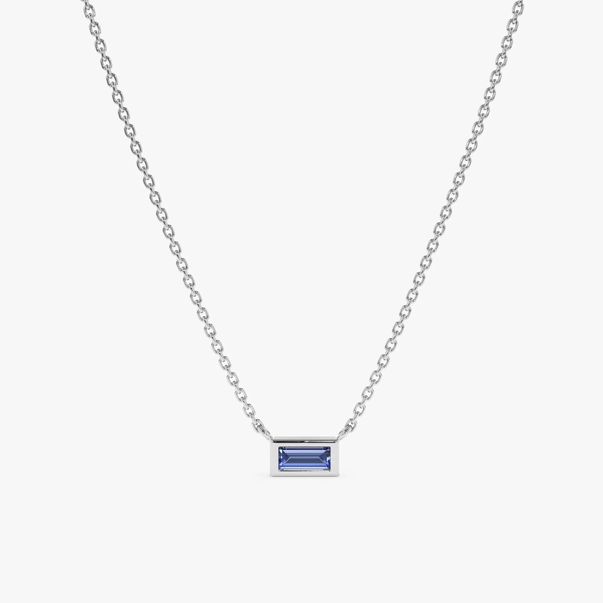 Baguette Cut Tanzanite Necklace, Teresa SARAHELISE