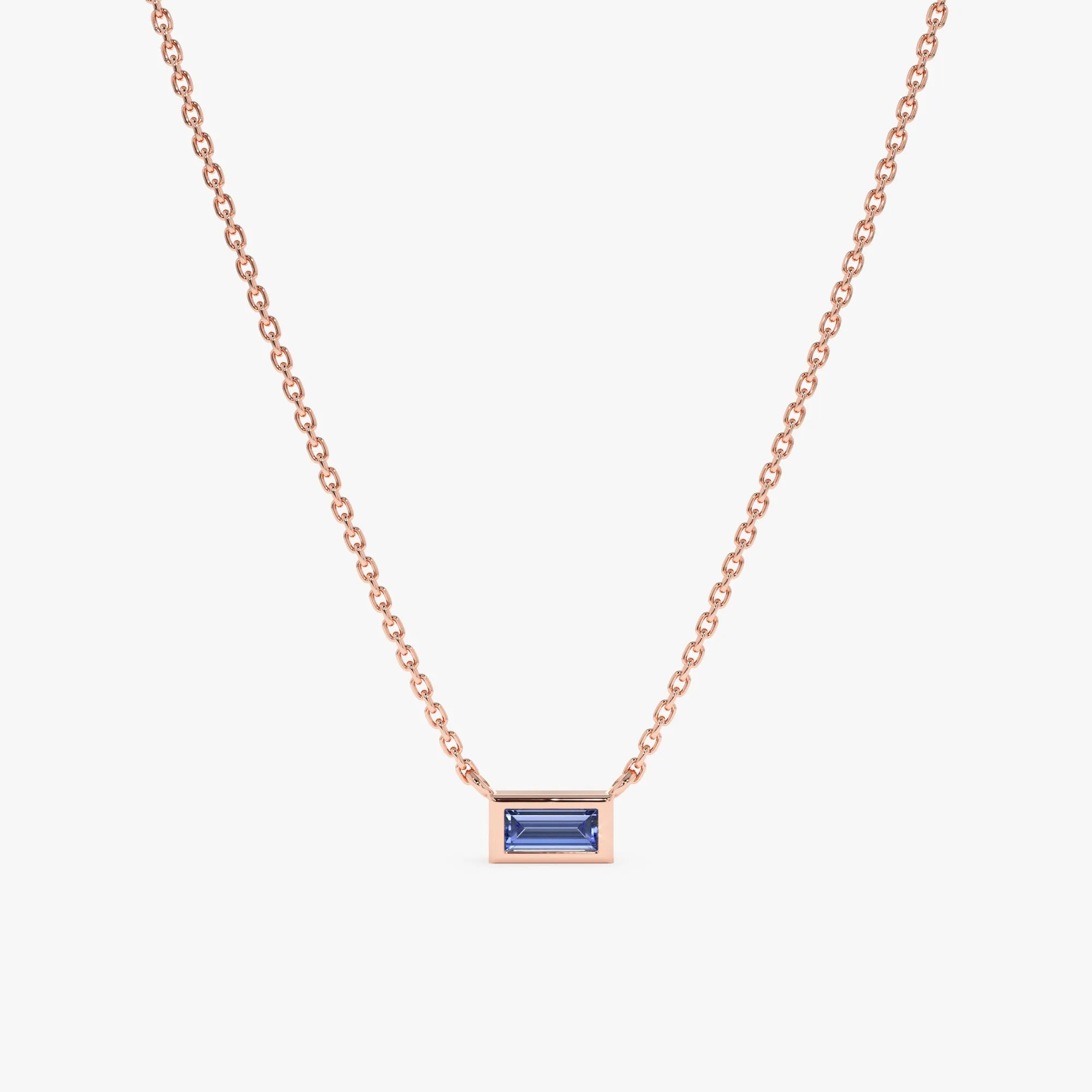 Baguette Cut Tanzanite Necklace, Teresa SARAHELISE