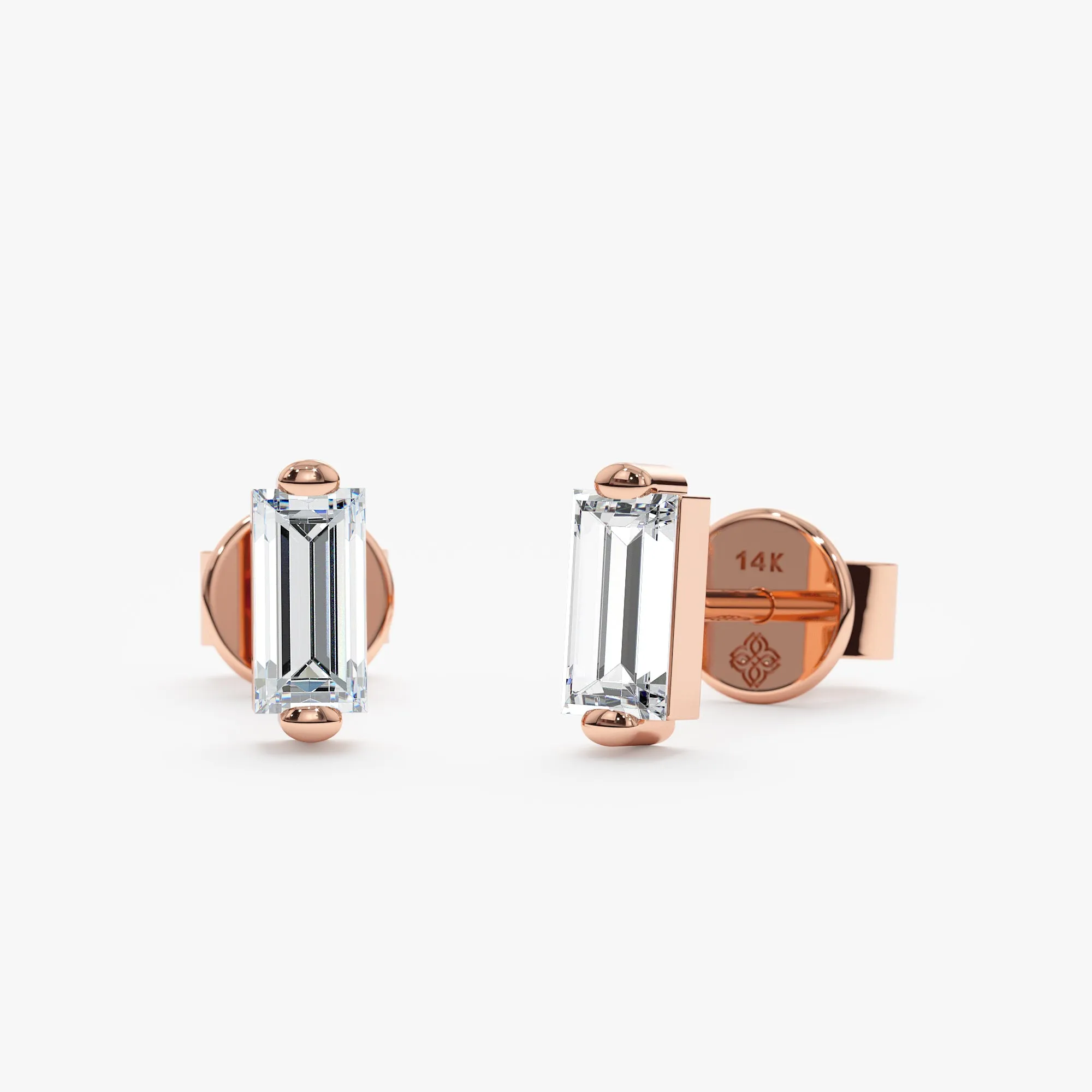 Baguette Diamond Studs, Sophia SARAHELISE