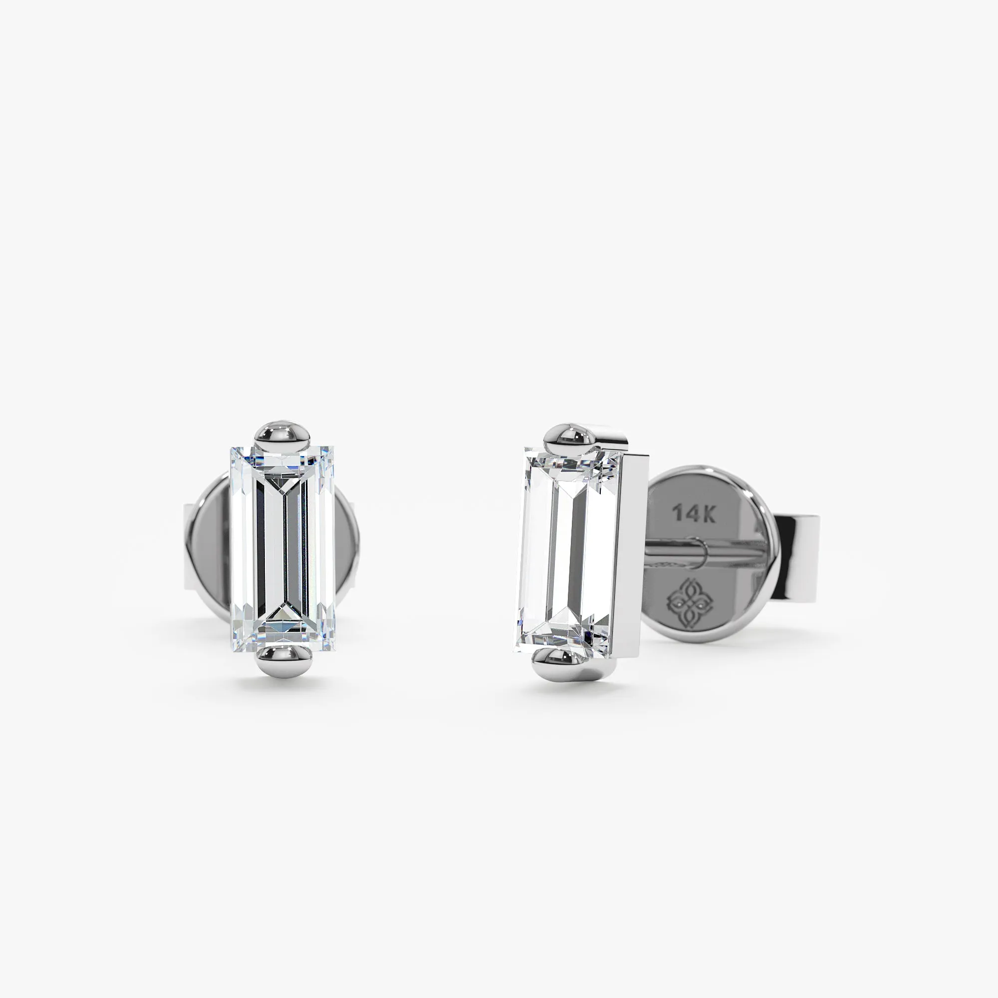 Baguette Diamond Studs, Sophia SARAHELISE