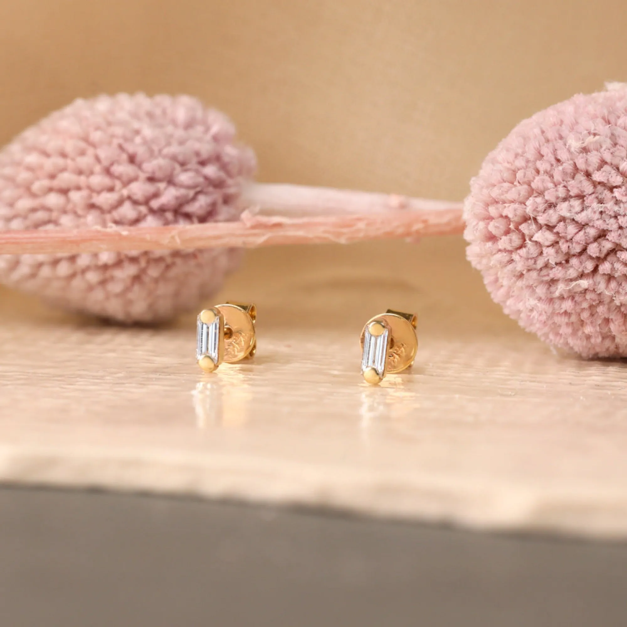 Baguette Diamond Studs, Sophia SARAHELISE