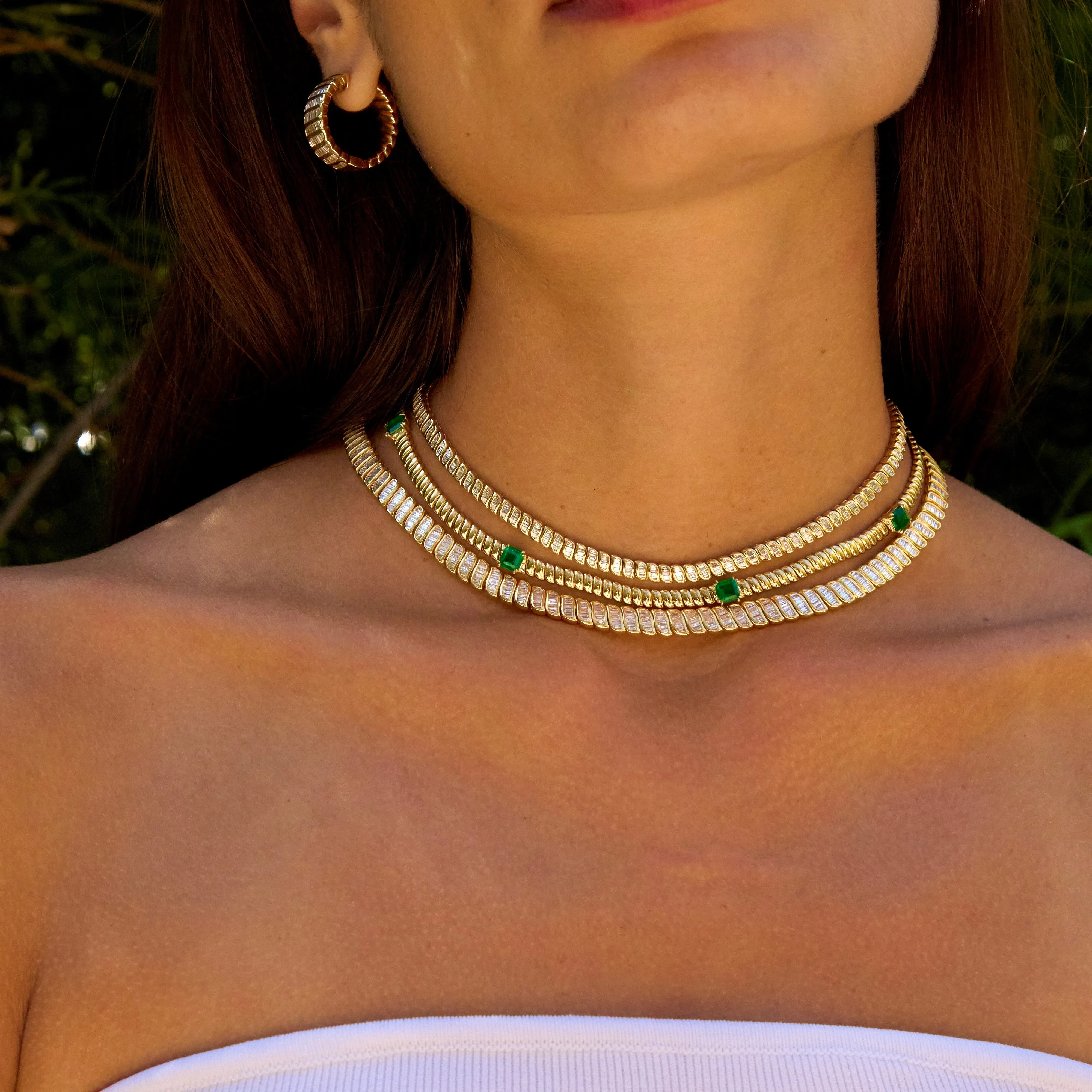 BAGUETTE DIAMOND ZOE CHOKER Anita Ko