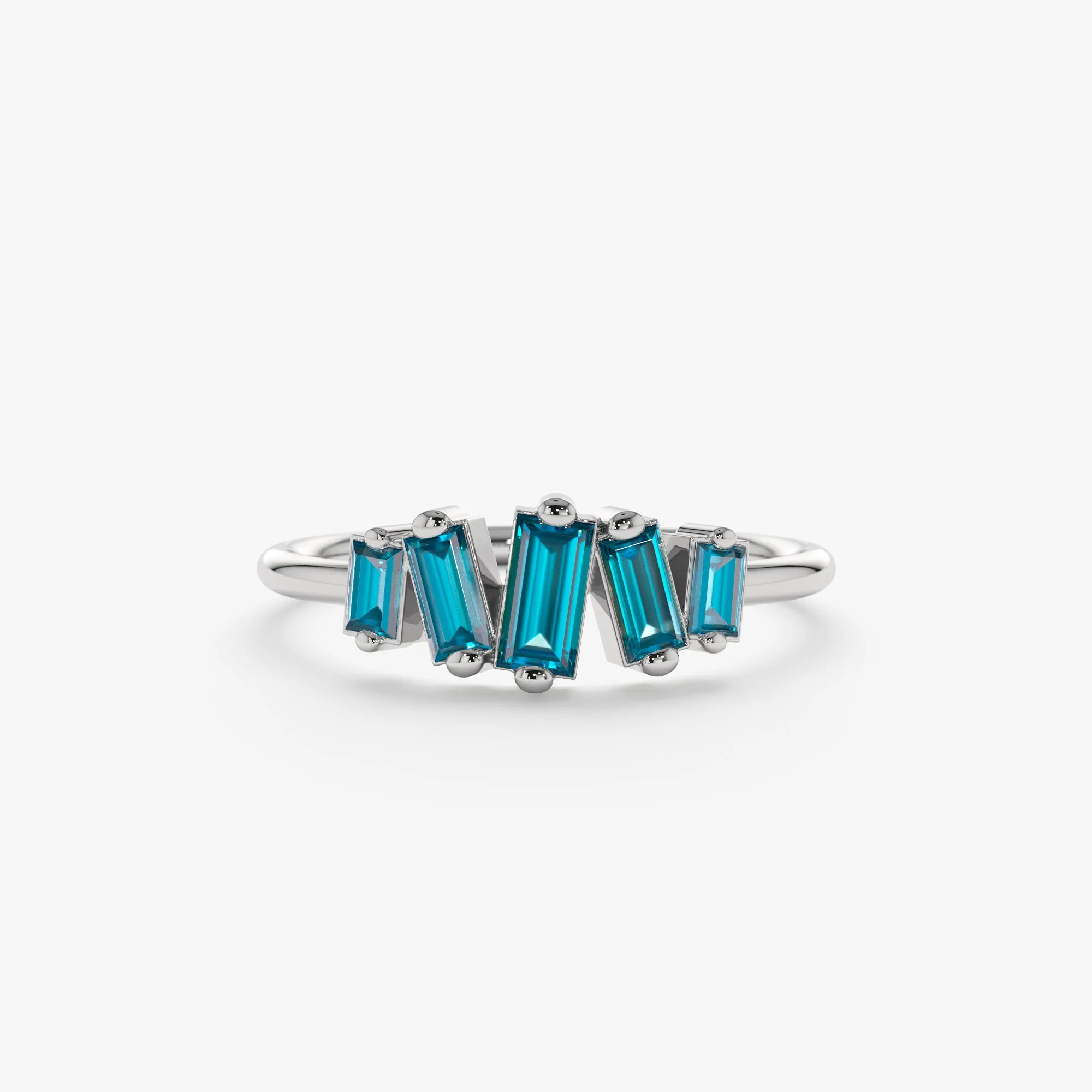 Baguette London Blue Topaz Ring, Lupita SARAHELISE