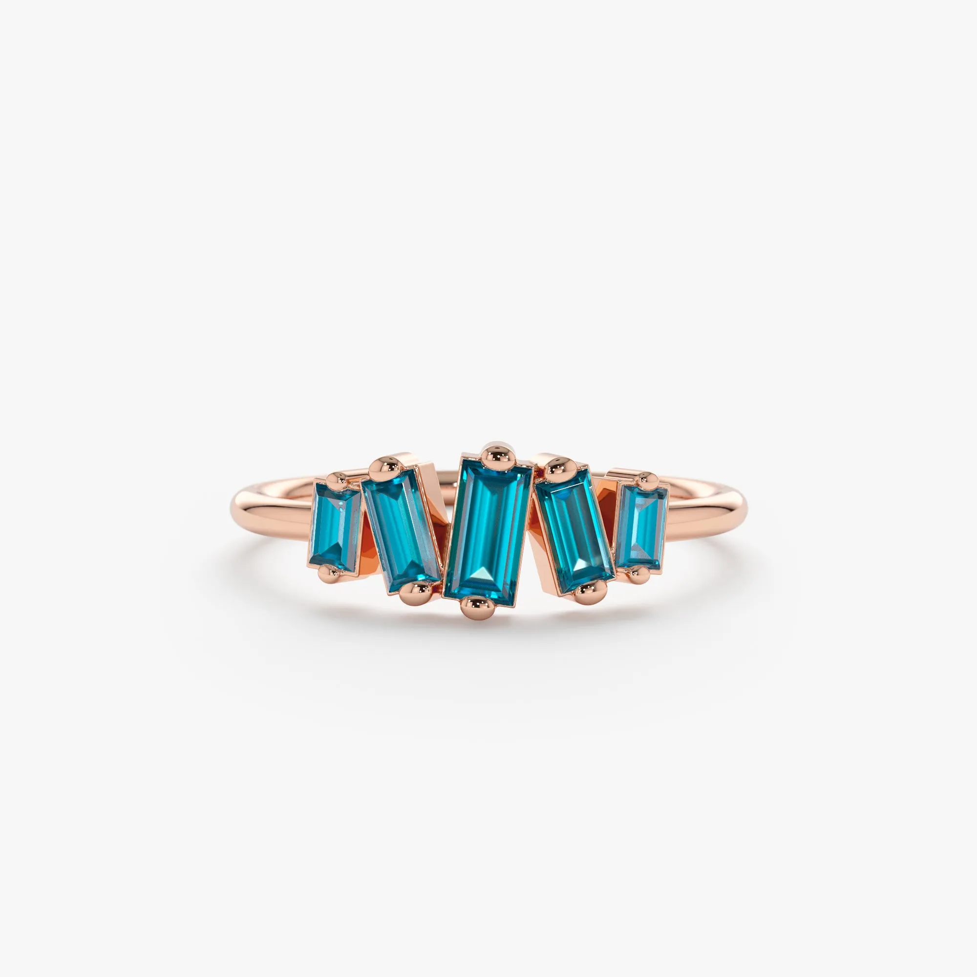 Baguette London Blue Topaz Ring, Lupita SARAHELISE