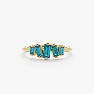 Baguette London Blue Topaz Ring, Lupita SARAHELISE