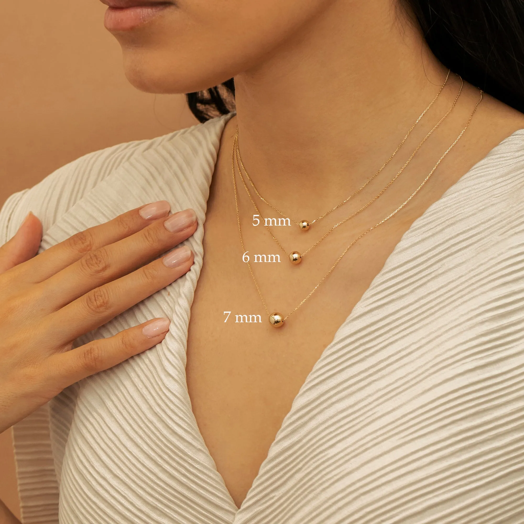 Ball Pendant Necklace, Demitra SARAHELISE