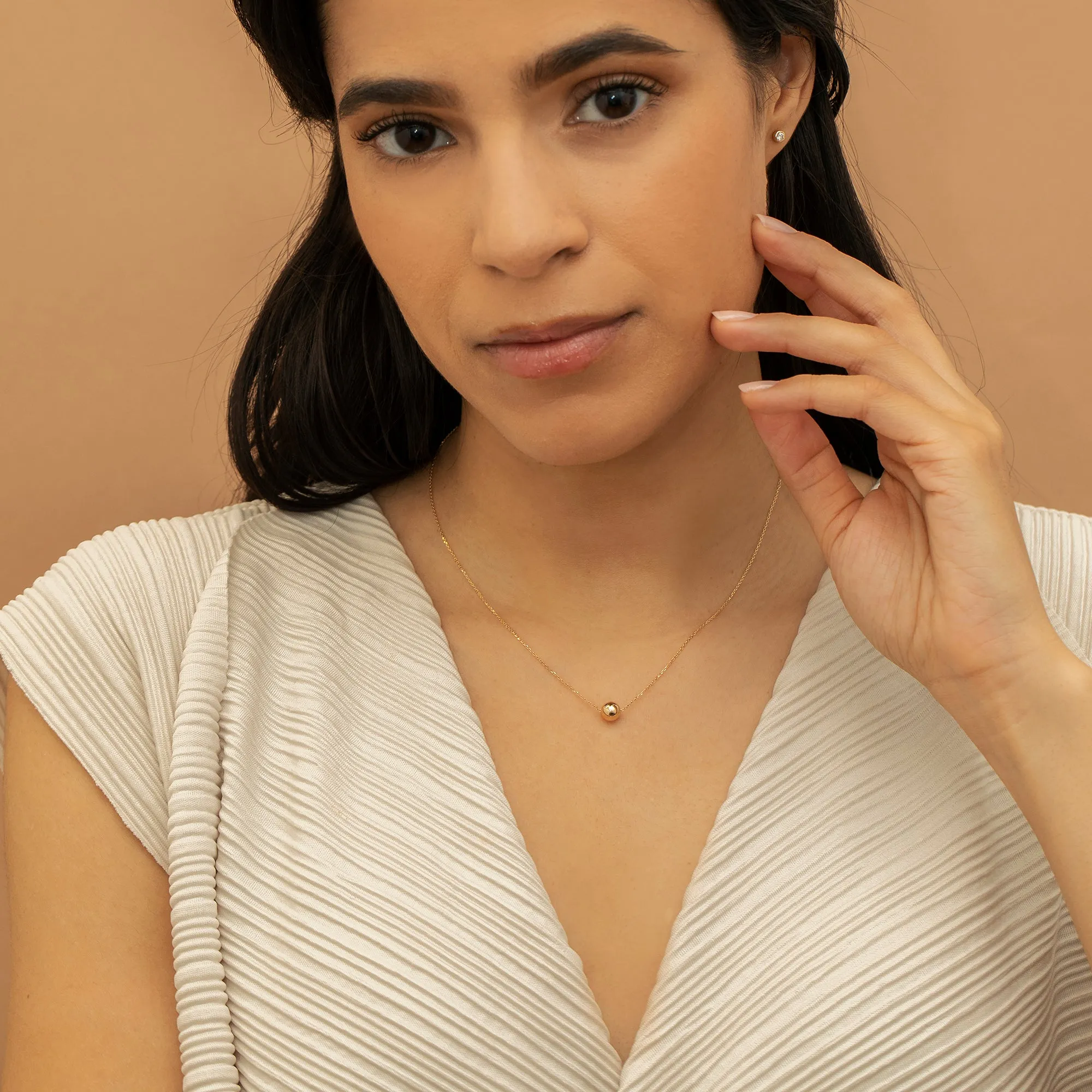 Ball Pendant Necklace, Demitra SARAHELISE