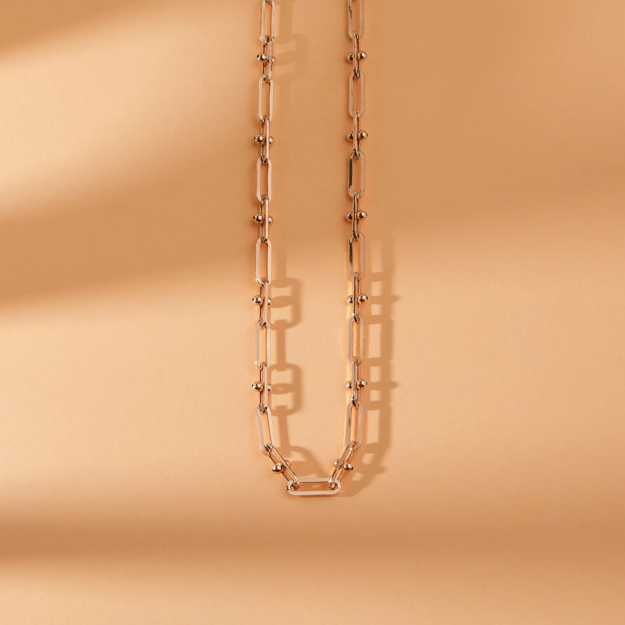 Barbell Paperclip Chain Necklace, Kienna SARAHELISE