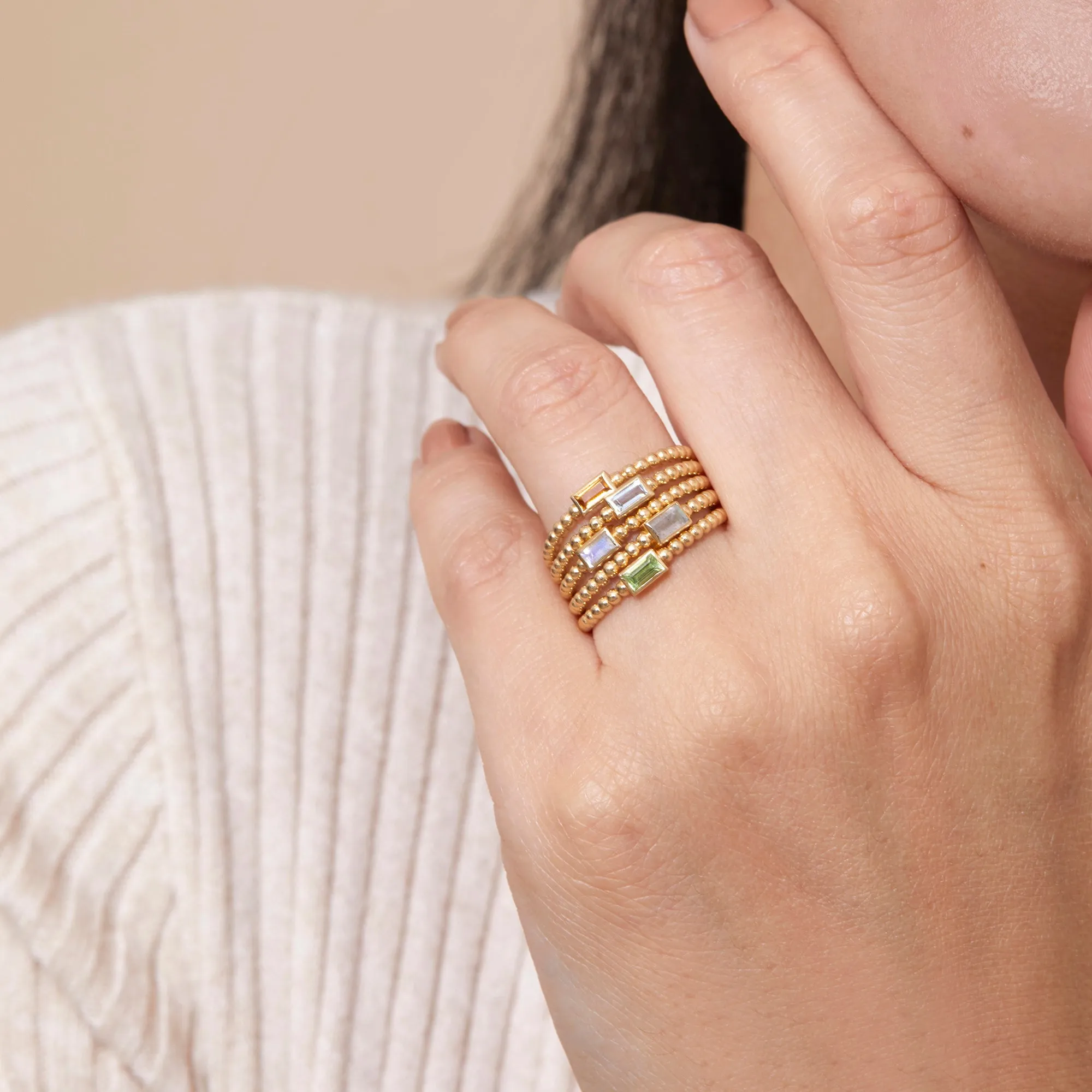 Beaded Citrine Ring, Remi SARAHELISE