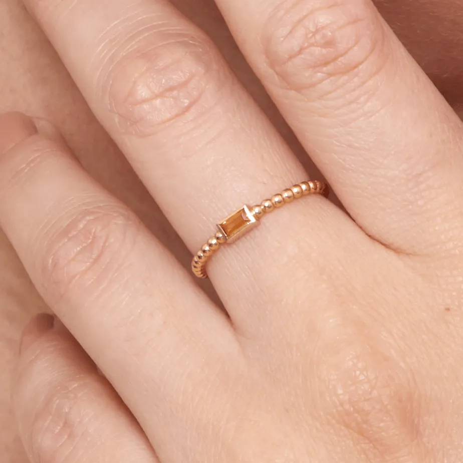 Beaded Citrine Ring, Remi SARAHELISE