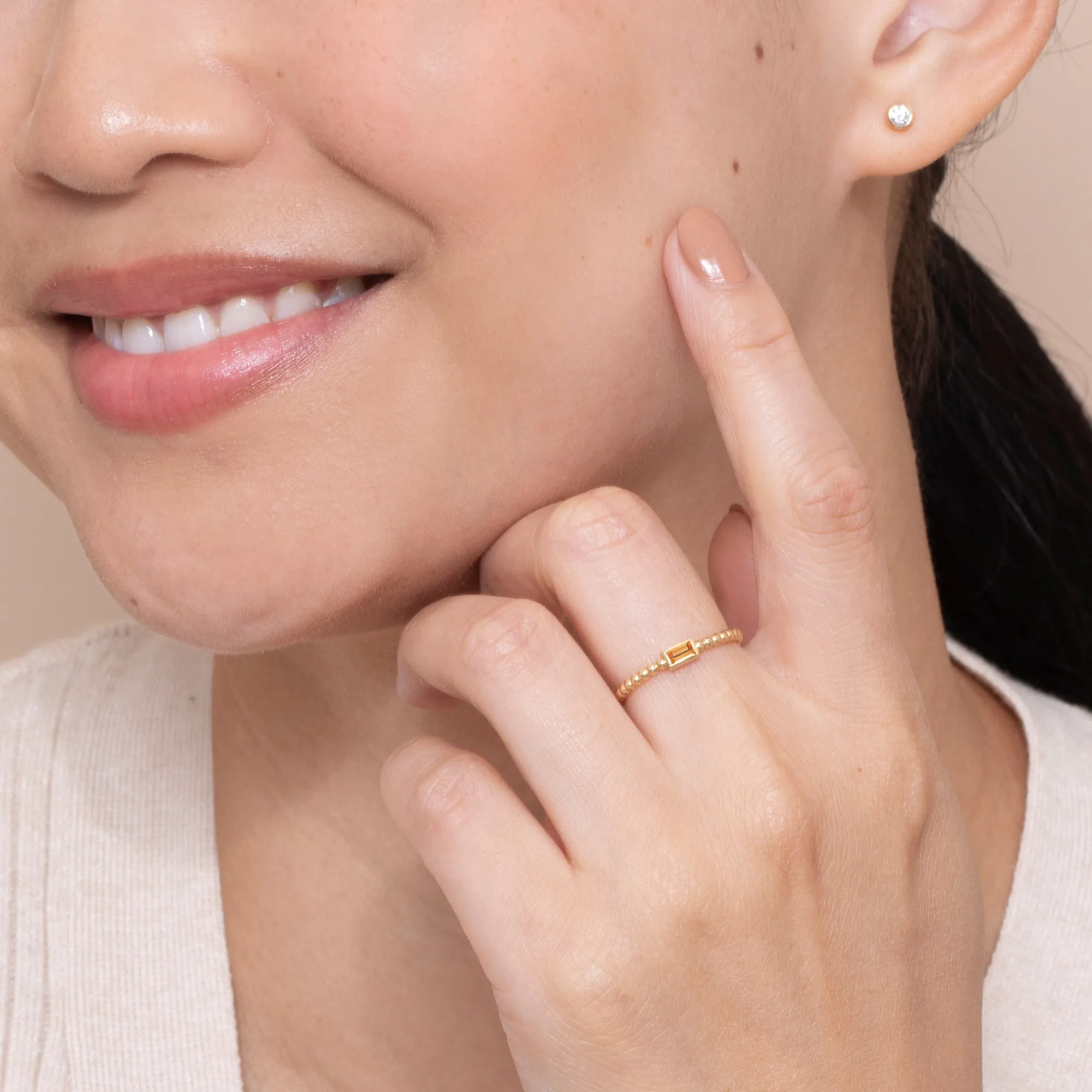 Beaded Citrine Ring, Remi SARAHELISE