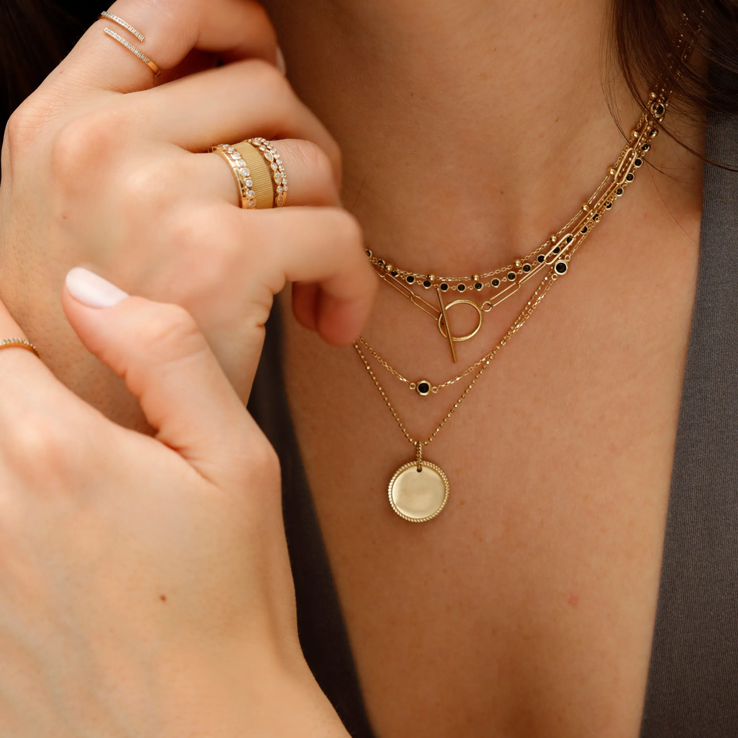 Black Diamond Tennis Necklace, Petra SARAHELISE