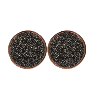 Black Swarovski Crystal Circle Clip Earrings