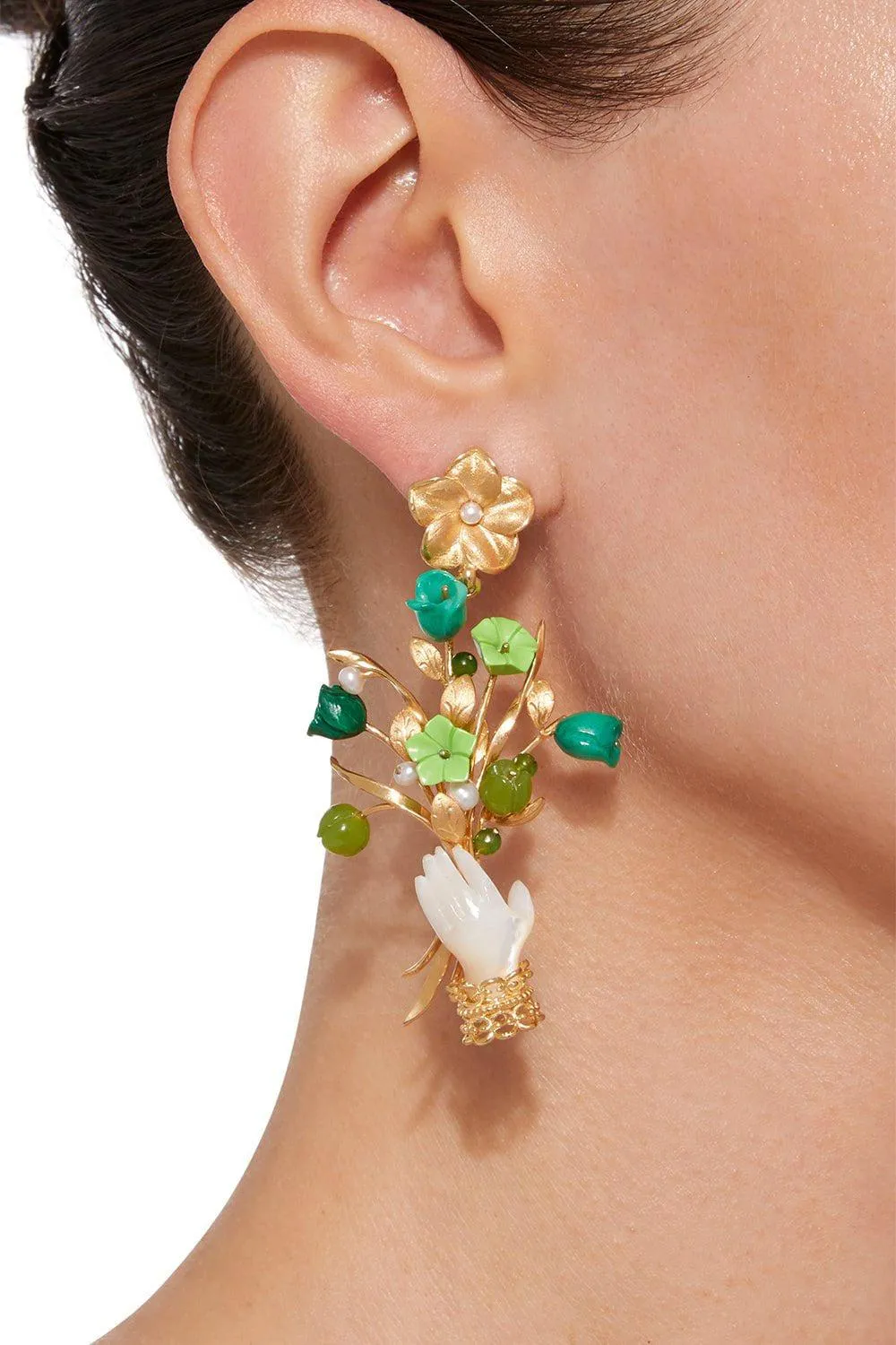 Blossom Earrings - Green