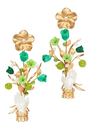 Blossom Earrings - Green