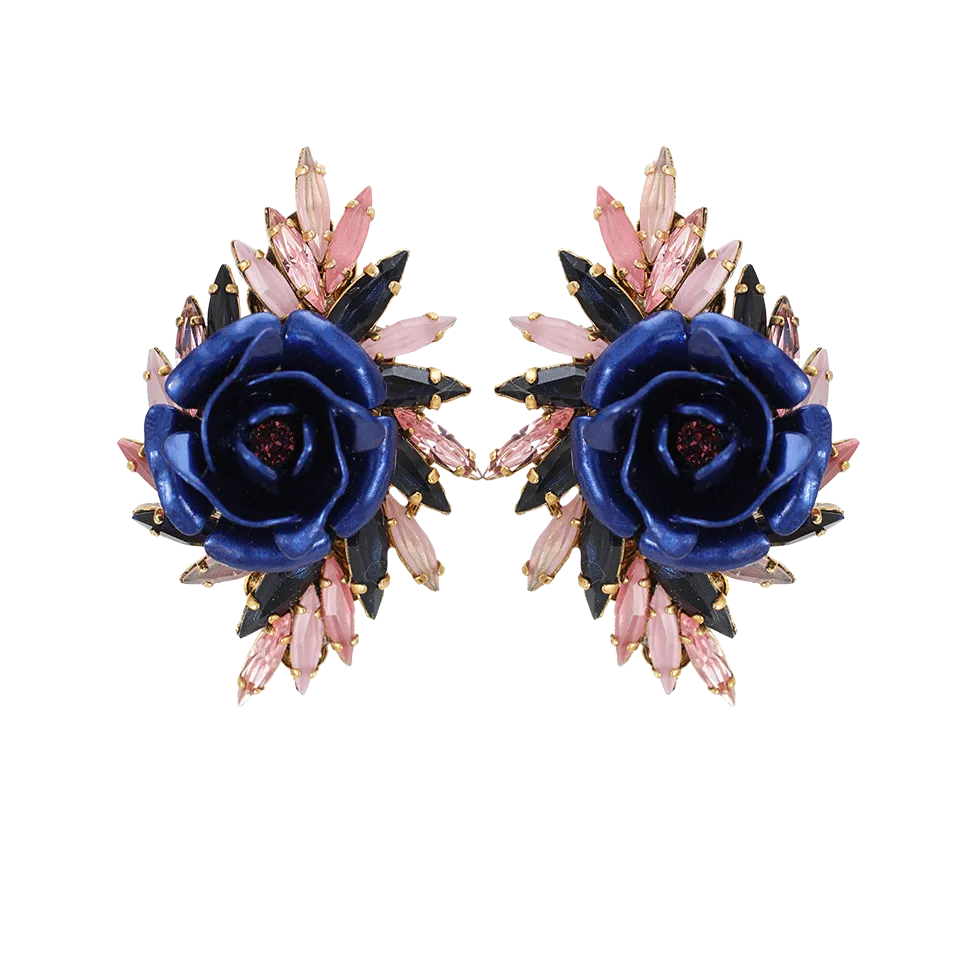 Blue And Pink Urban Jungle Earrings