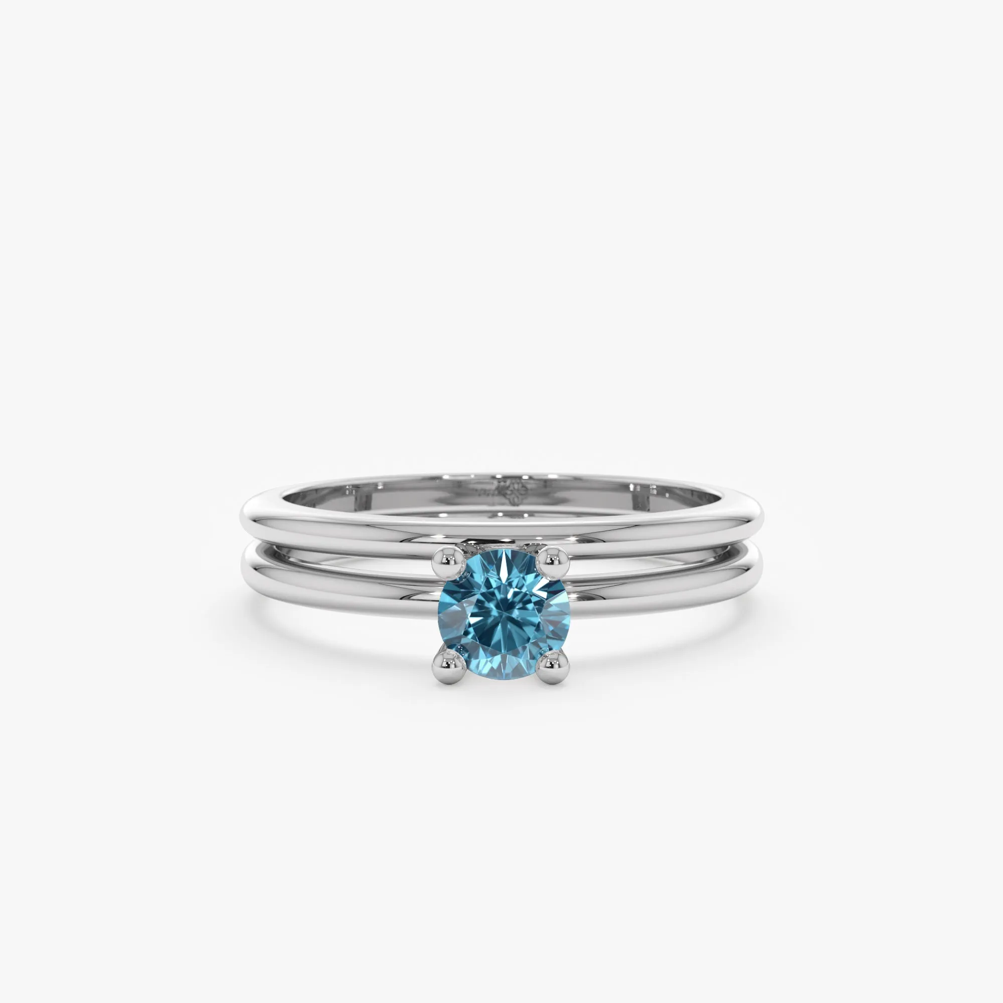 Blue Diamond Bridal Ring Set, Jordyn SARAHELISE