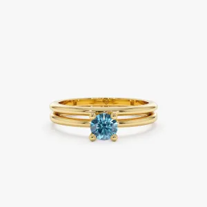 Blue Diamond Bridal Ring Set, Jordyn SARAHELISE