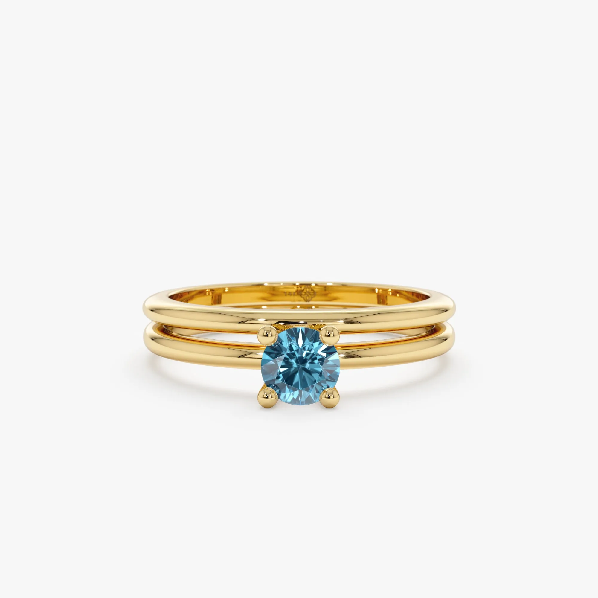 Blue Diamond Bridal Ring Set, Jordyn SARAHELISE