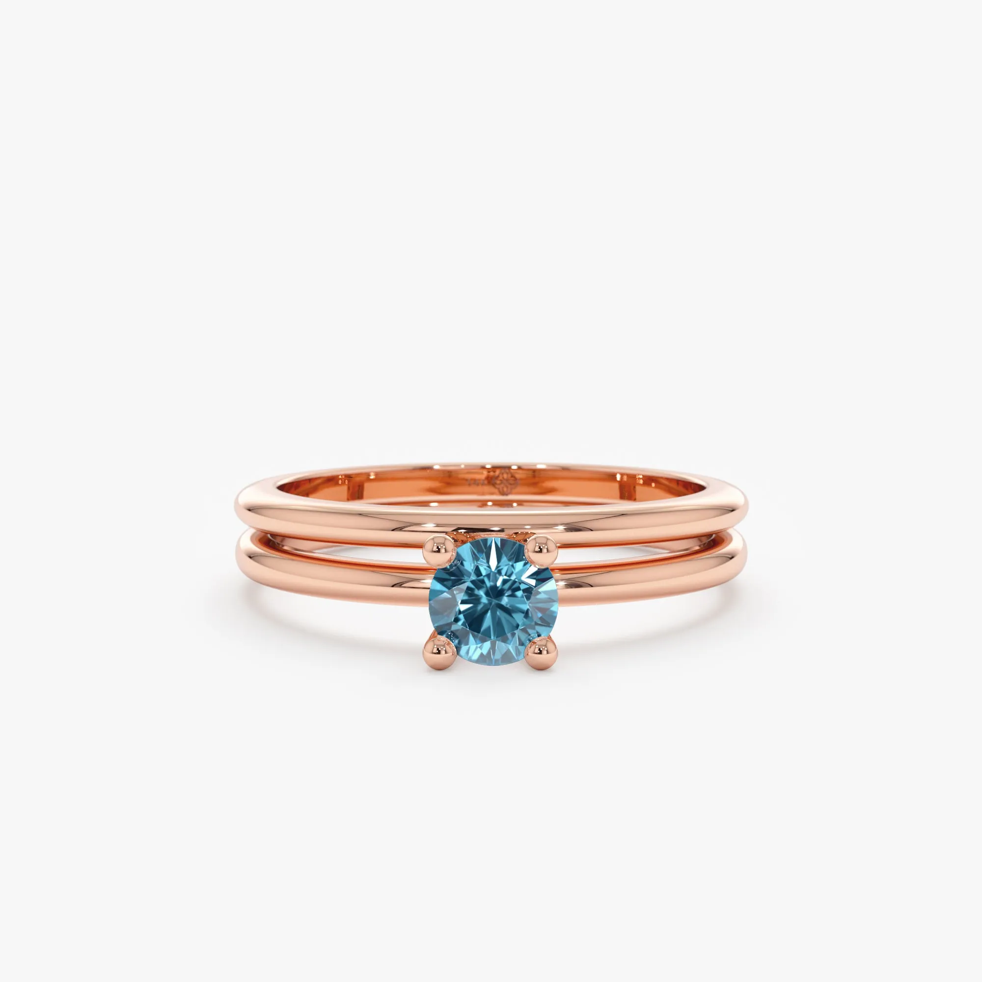 Blue Diamond Bridal Ring Set, Jordyn SARAHELISE