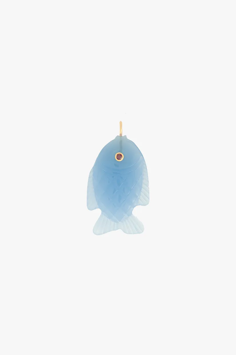 Blue Fish Necklace Gold Plated Wildthings Collectables