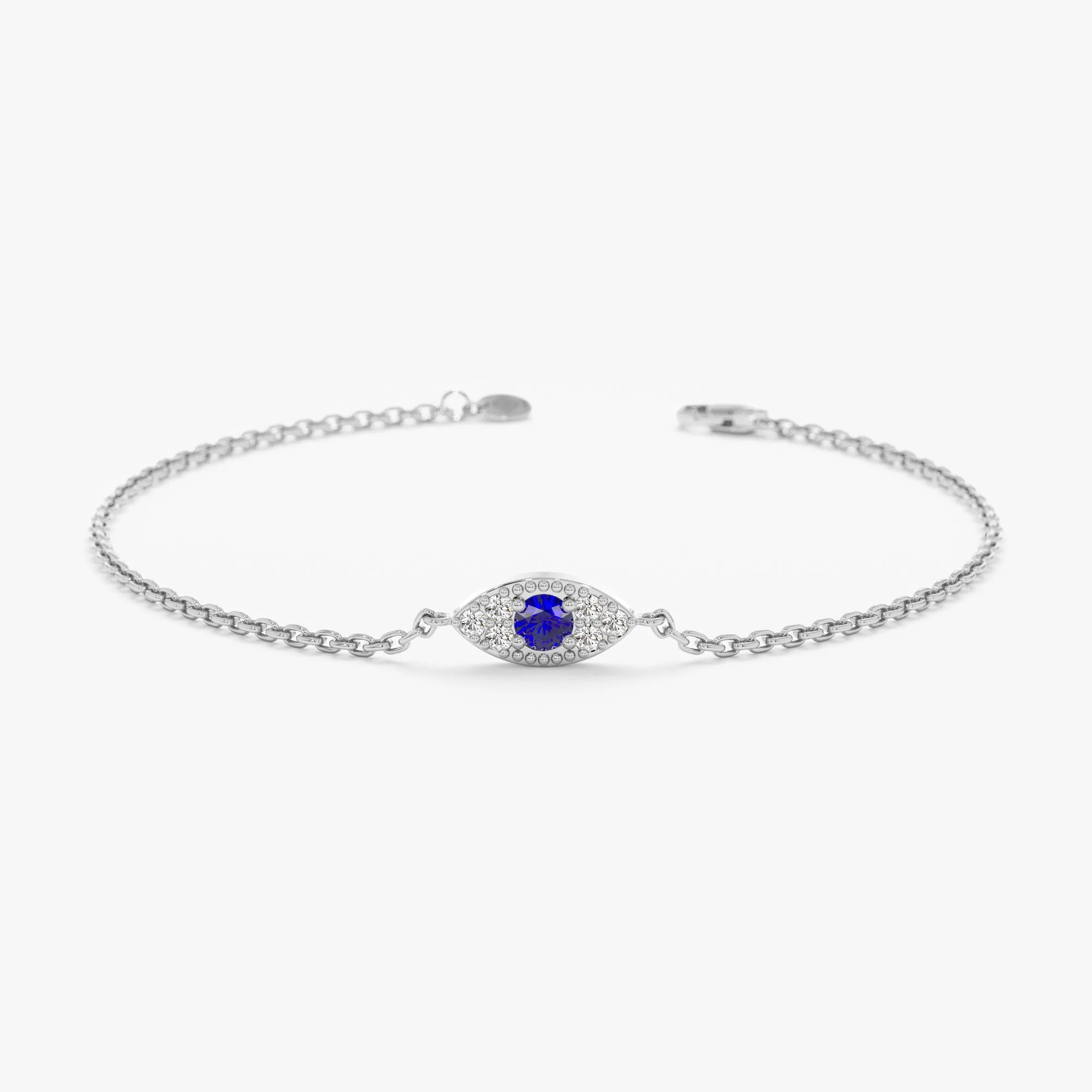 Blue Sapphire Diamond Eye Bracelet, Margaret SARAHELISE
