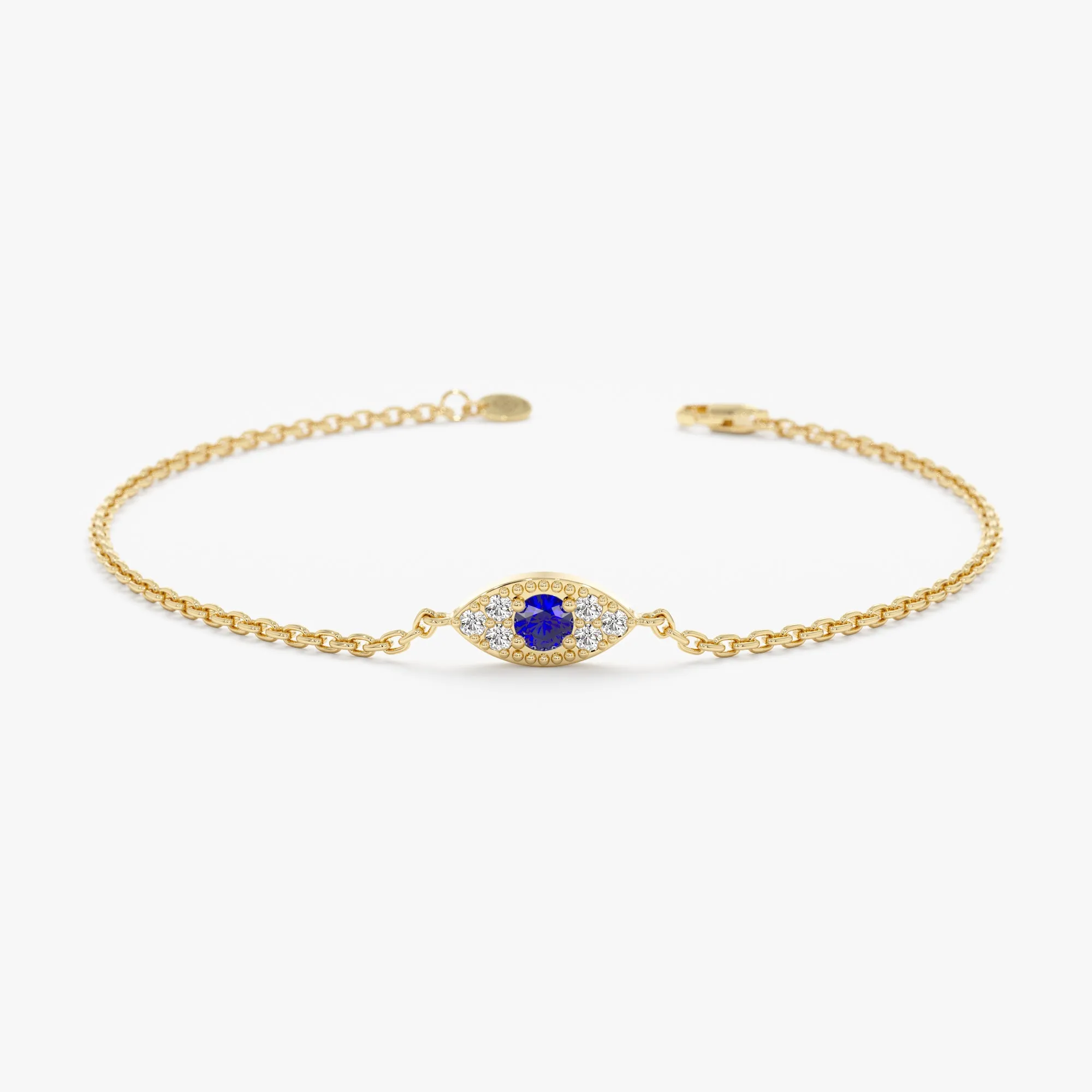 Blue Sapphire Diamond Eye Bracelet, Margaret SARAHELISE