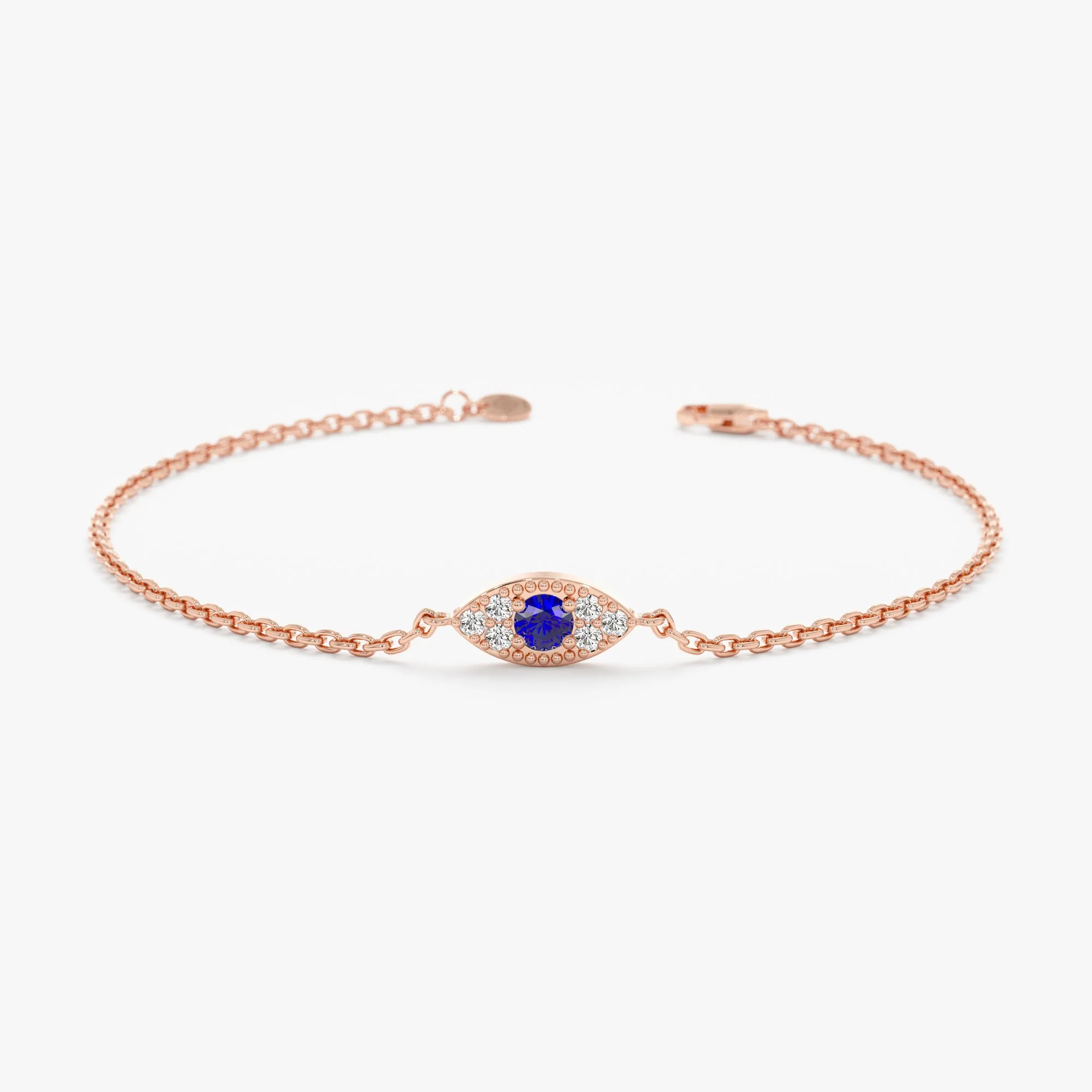 Blue Sapphire Diamond Eye Bracelet, Margaret SARAHELISE