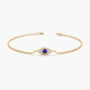 Blue Sapphire Diamond Eye Bracelet, Margaret SARAHELISE