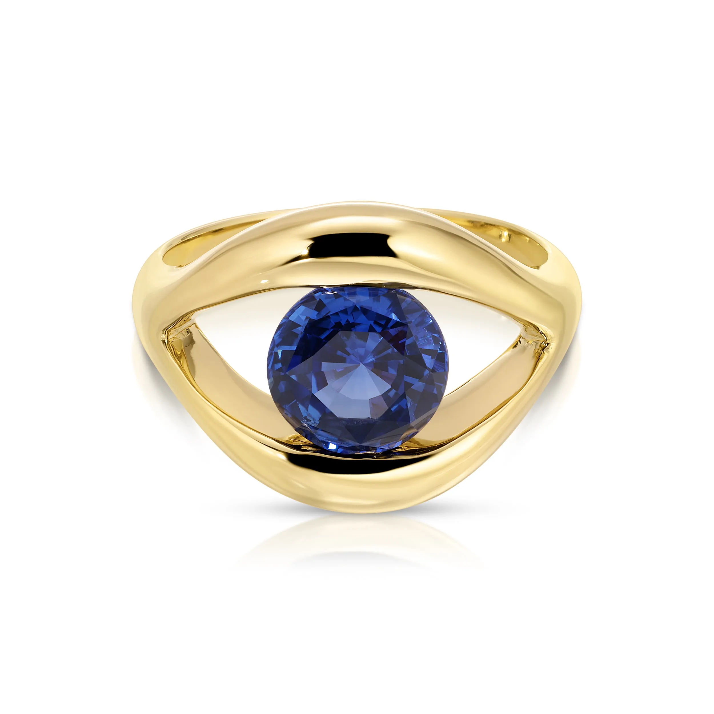 BLUE SAPPHIRE EYE RING Anita Ko