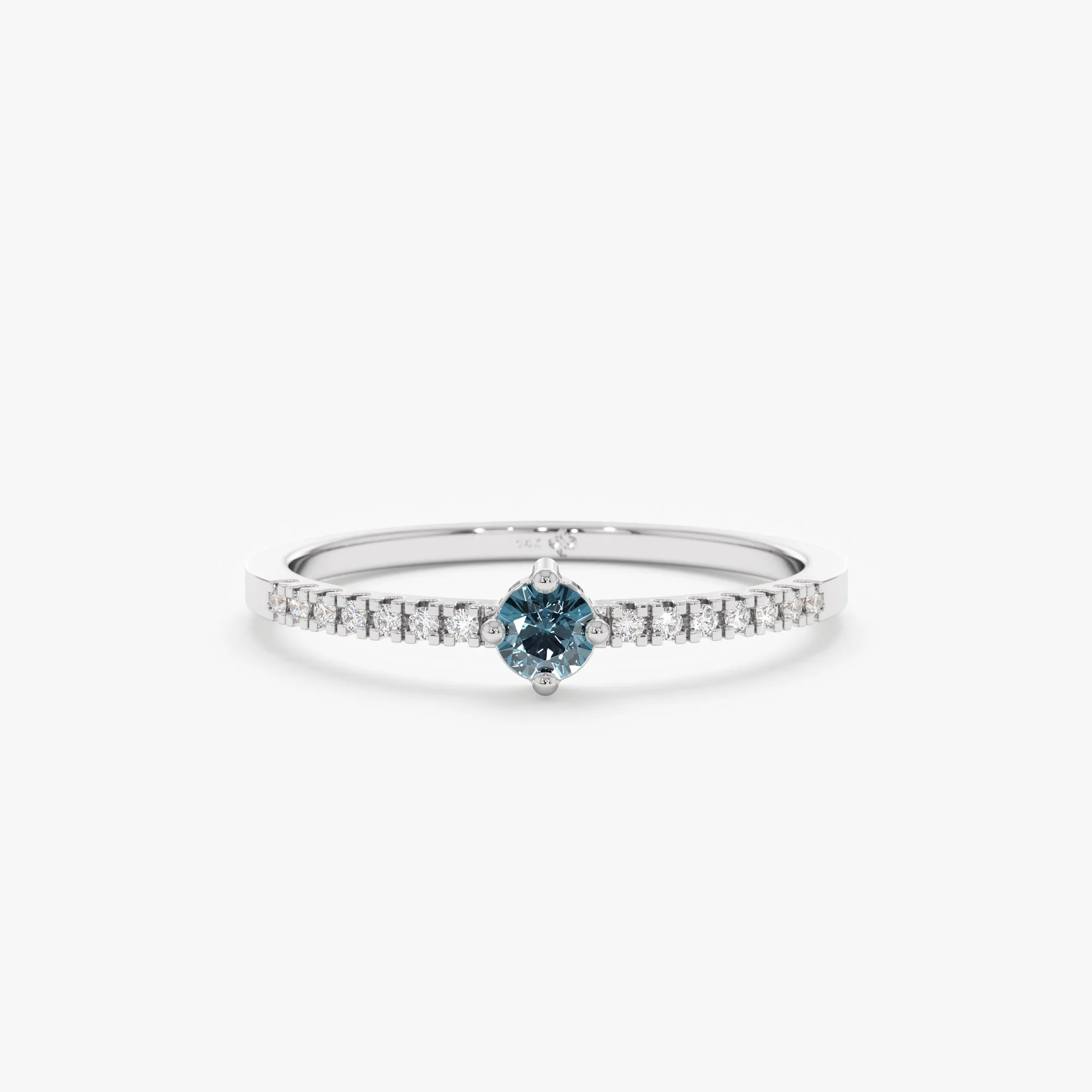 Blue Topaz and Diamond Engagement Ring, Angela SARAHELISE