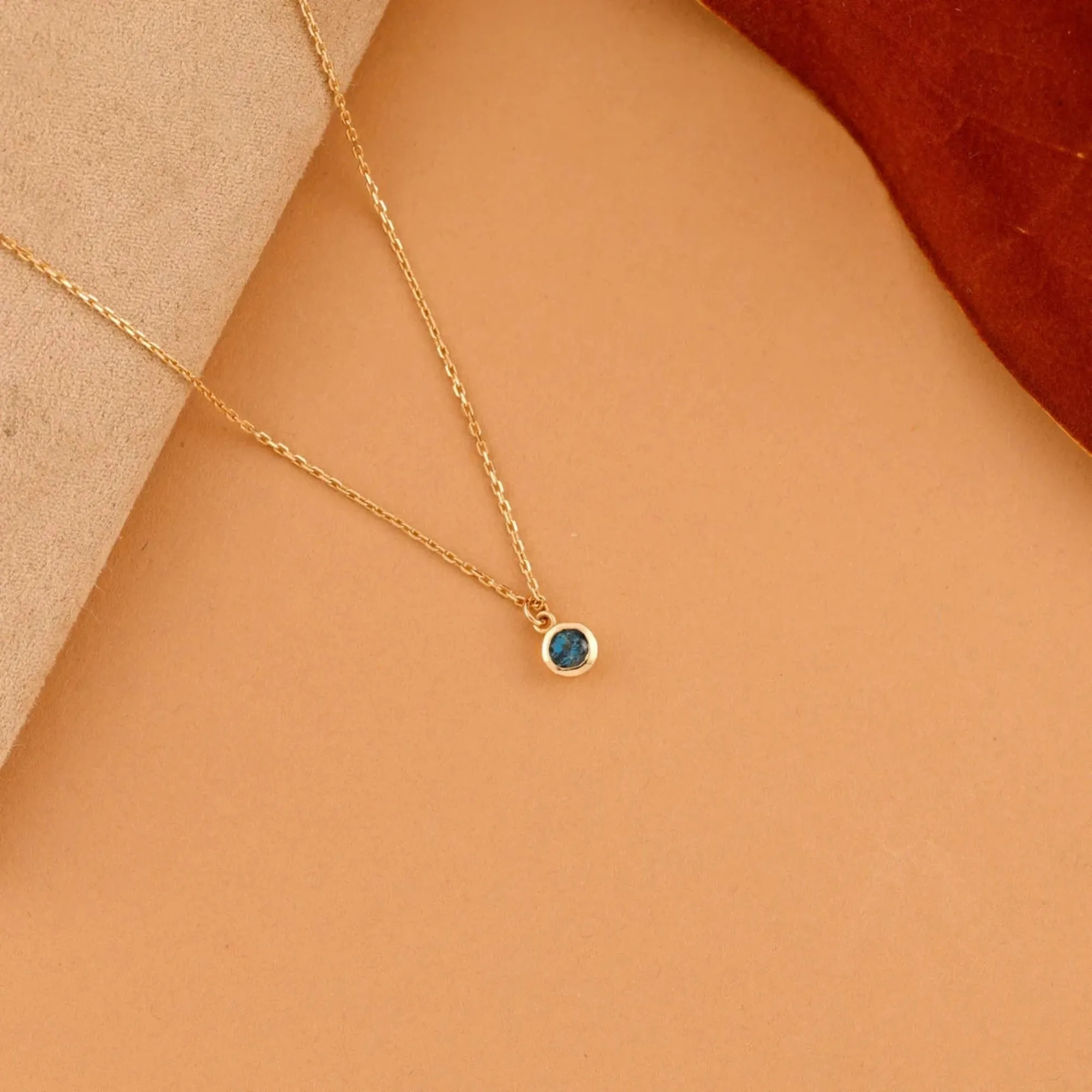 Blue Topaz Charm Necklace, Vienna SARAHELISE