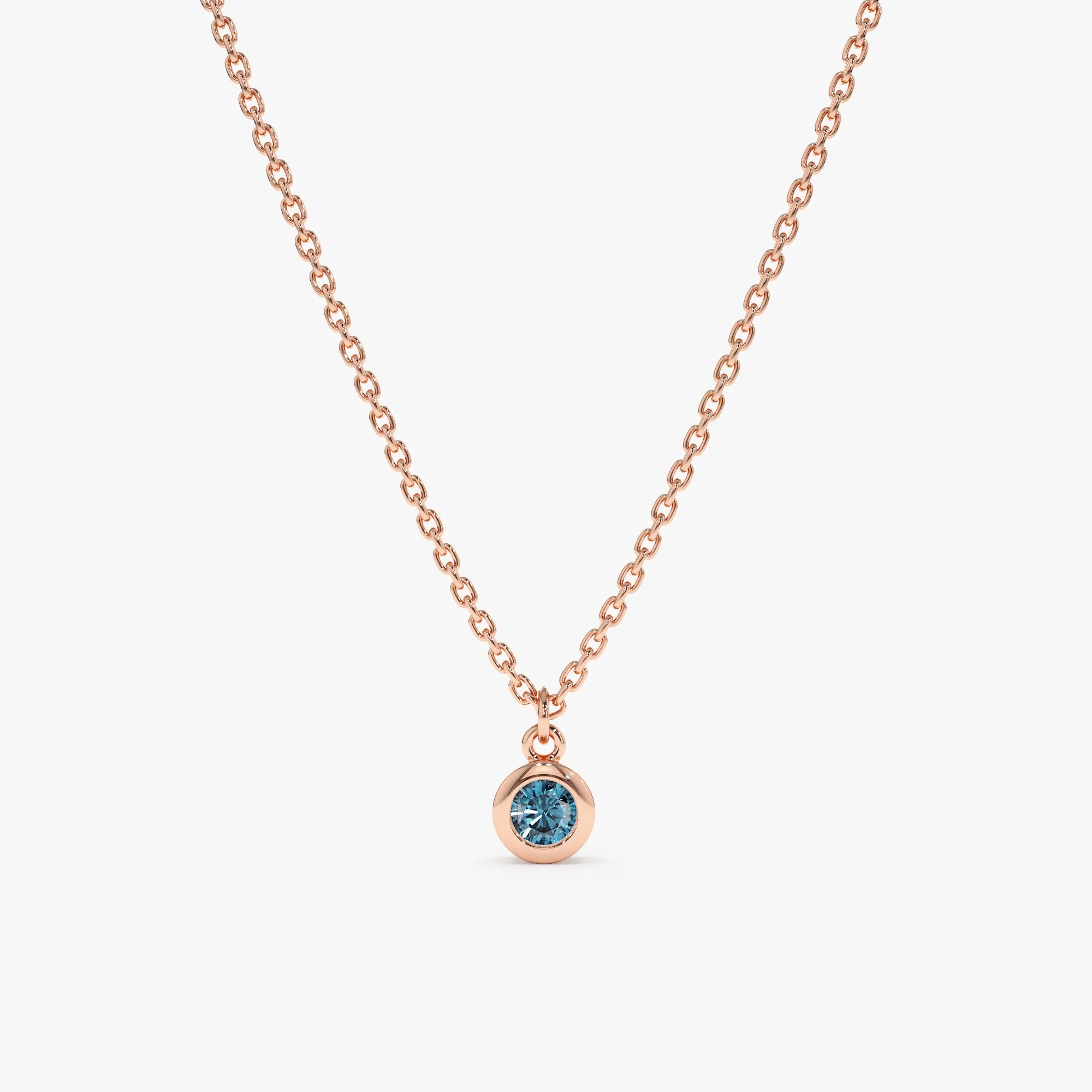 Blue Topaz Charm Necklace, Vienna SARAHELISE