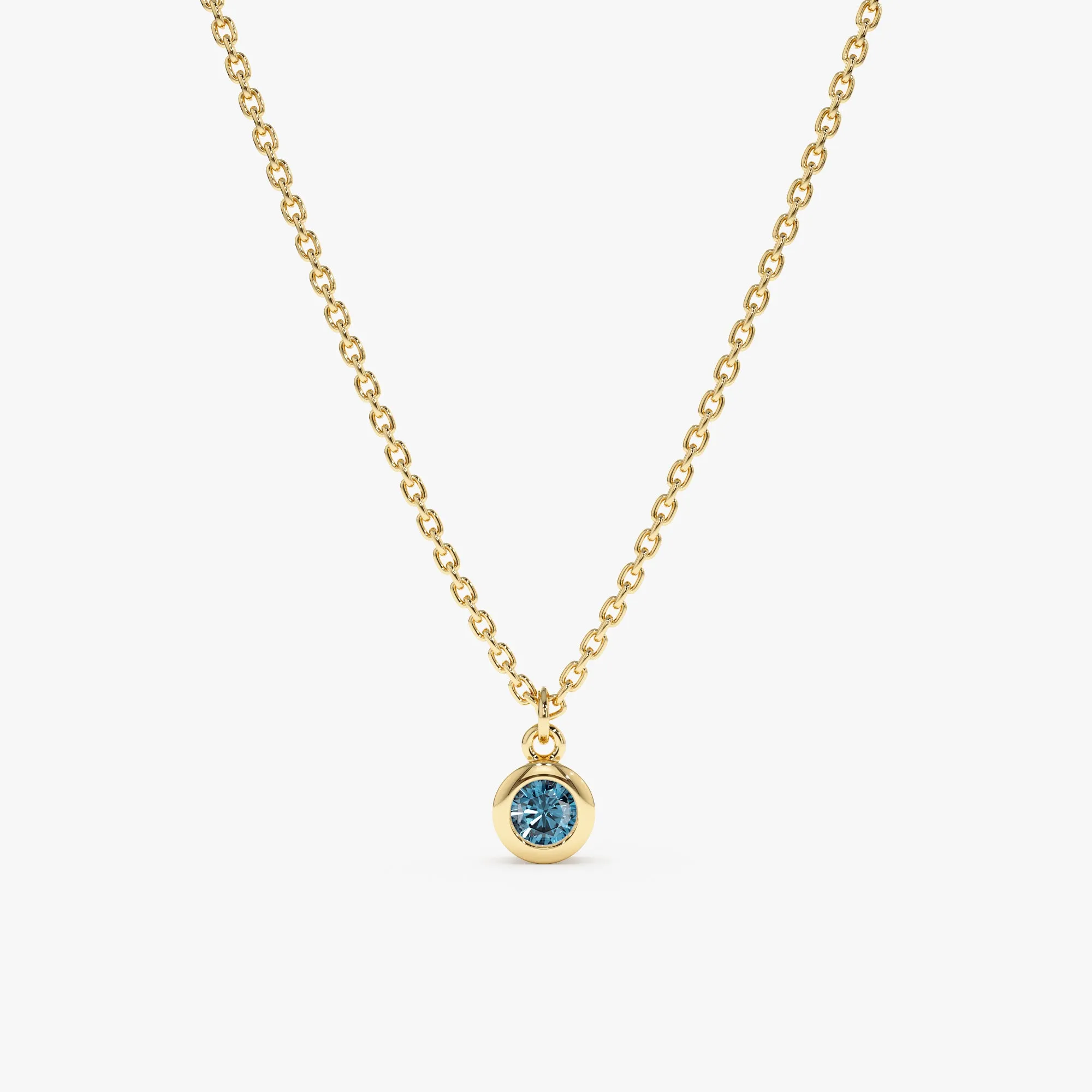 Blue Topaz Charm Necklace, Vienna SARAHELISE