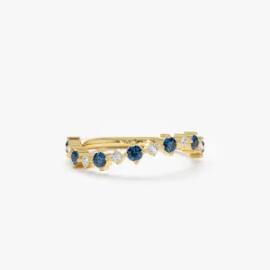 Blue Topaz, Citrine, Peridot Diamond Ring, Lea SARAHELISE