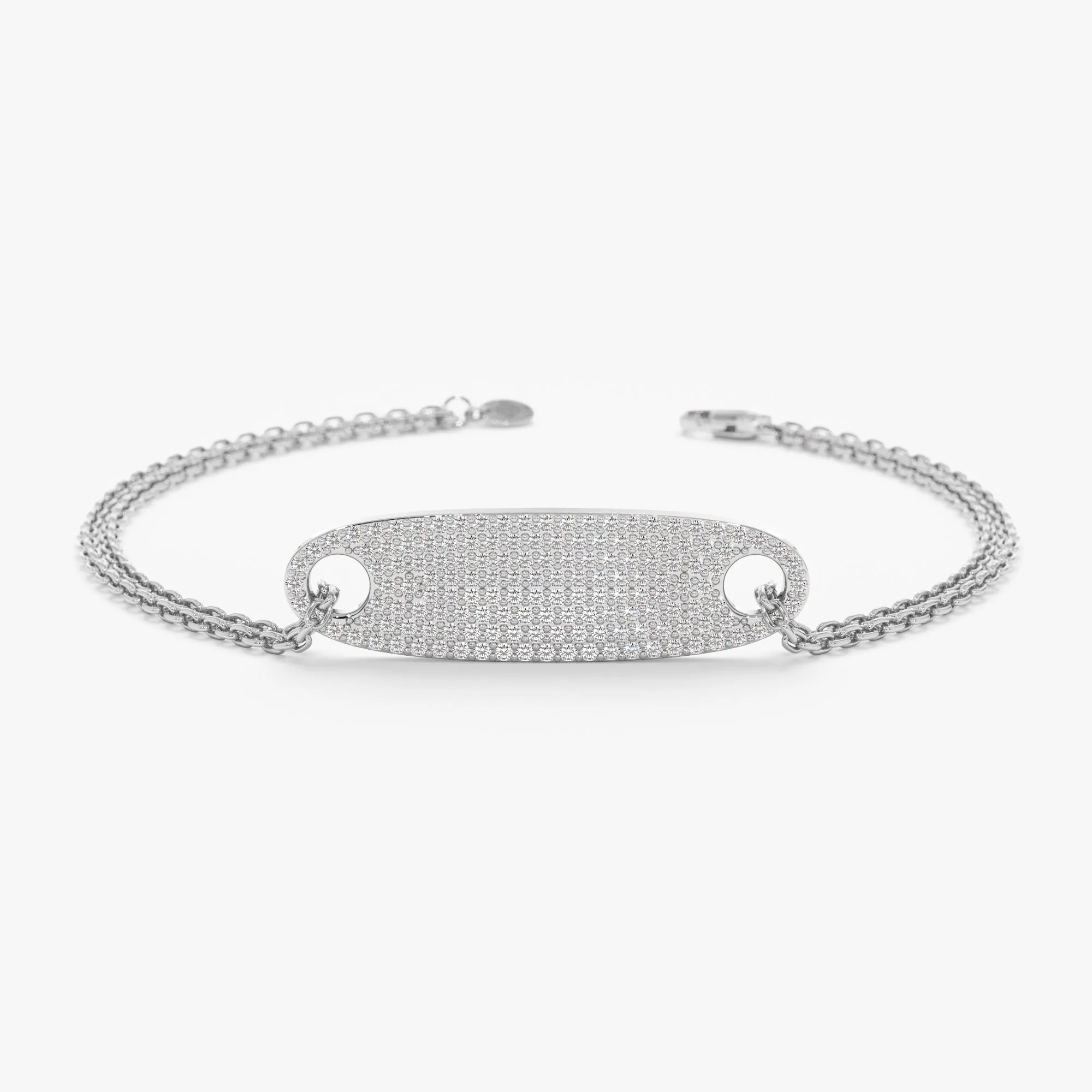Bold Diamond ID Bracelet, Zelda SARAHELISE