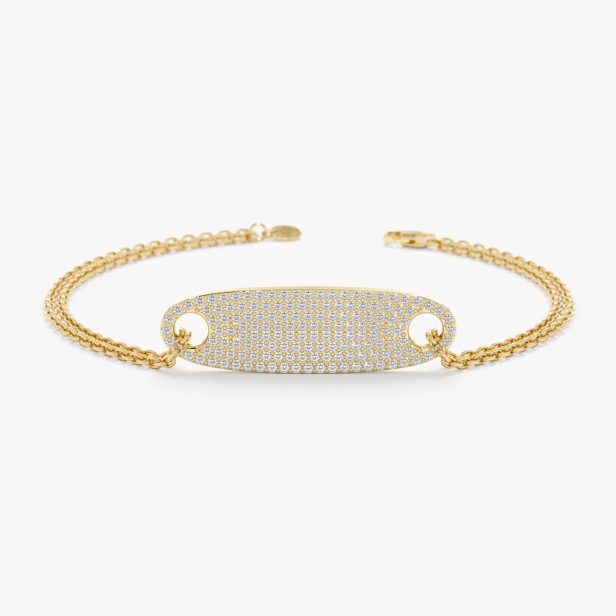 Bold Diamond ID Bracelet, Zelda SARAHELISE