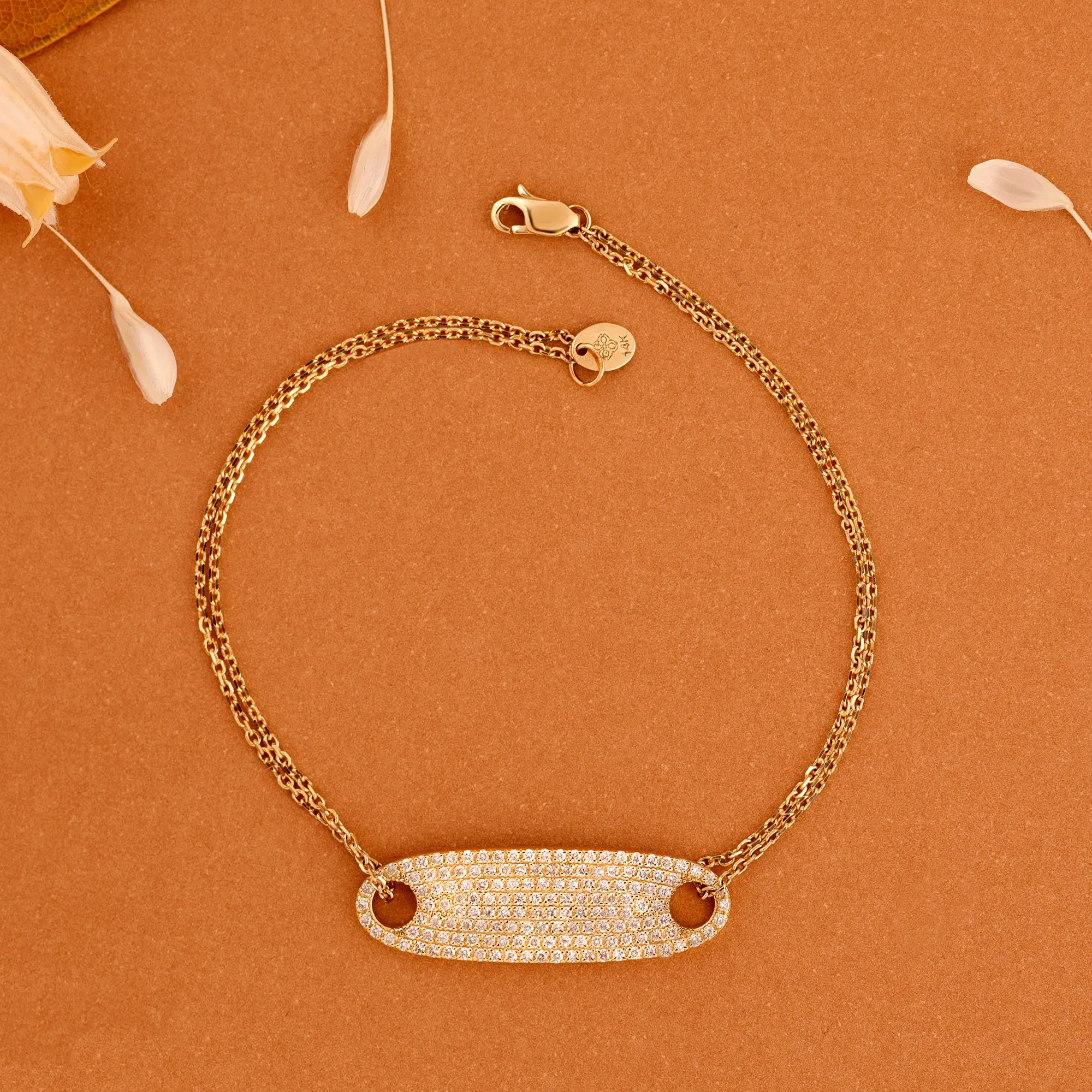 Bold Diamond ID Bracelet, Zelda SARAHELISE