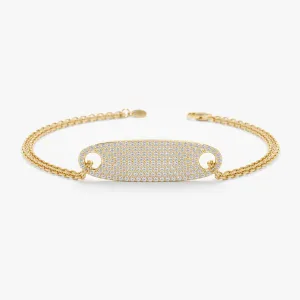 Bold Diamond ID Bracelet, Zelda SARAHELISE