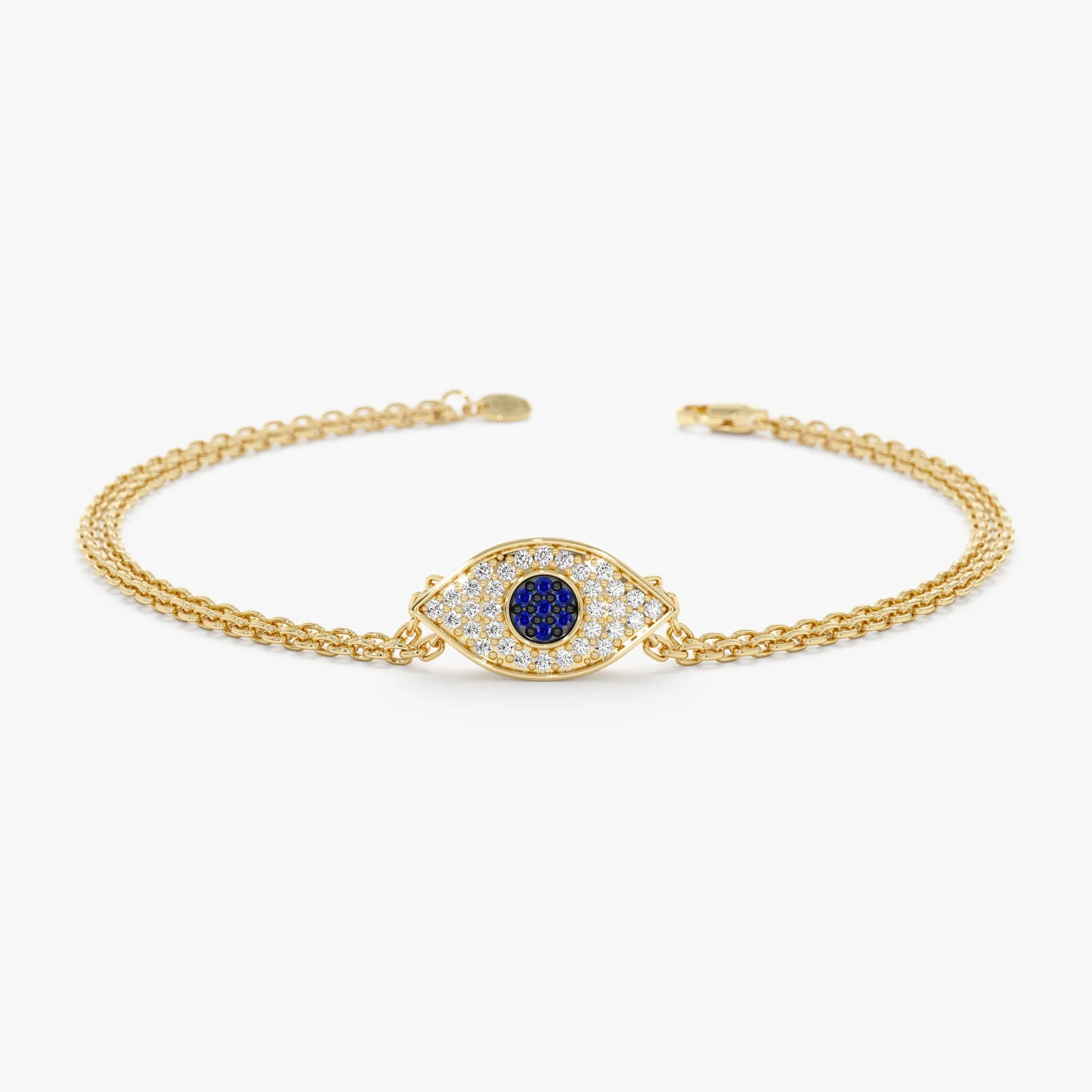 Bold Sapphire & Diamond Eye Bracelet, Elsie SARAHELISE