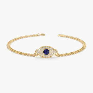 Bold Sapphire & Diamond Eye Bracelet, Elsie SARAHELISE