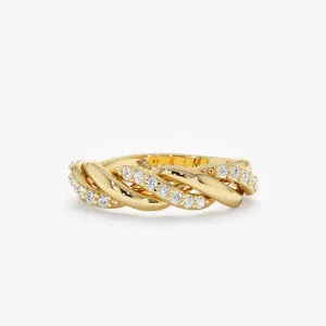 Bold Twisted Diamond Ring, Chava SARAHELISE