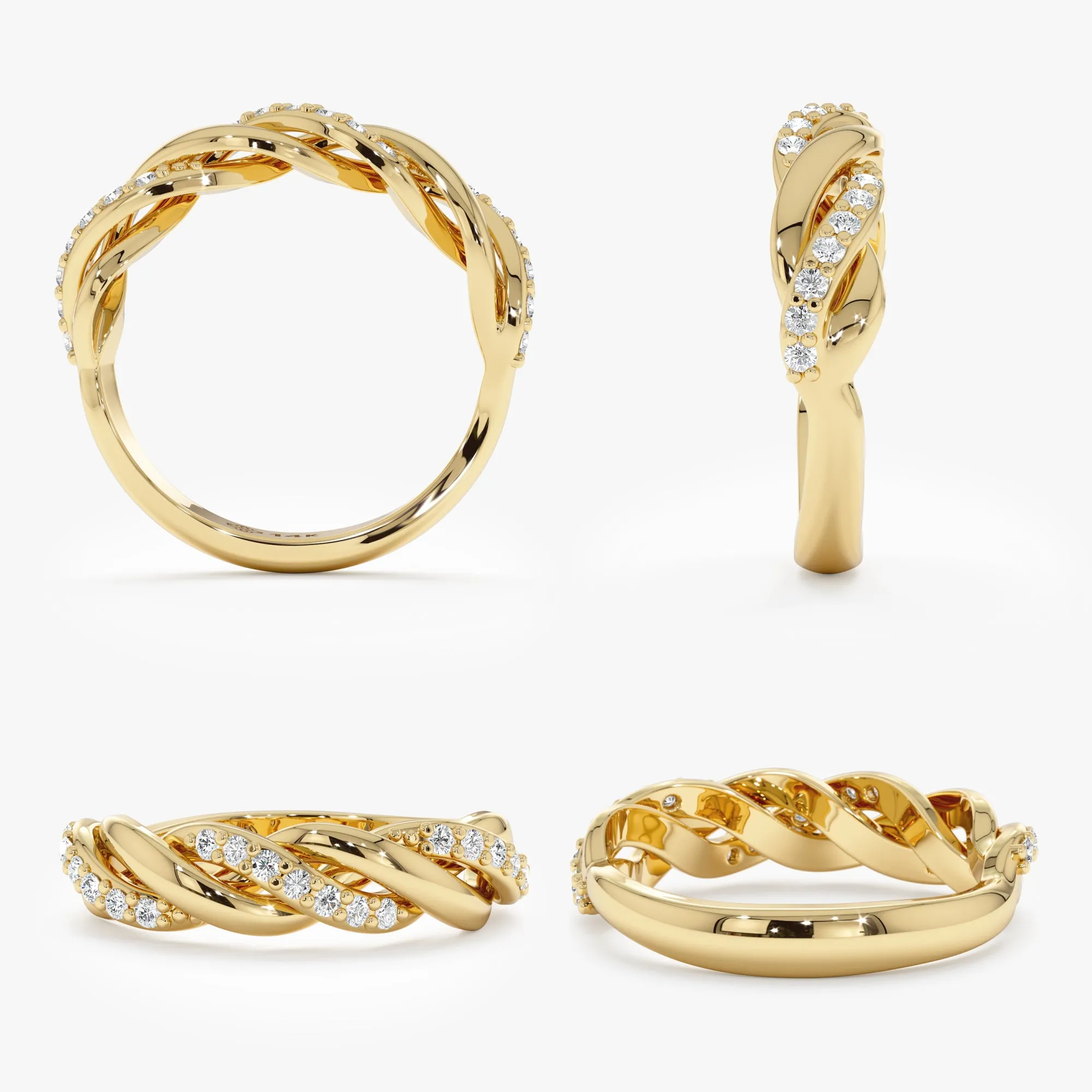 Bold Twisted Diamond Ring, Chava SARAHELISE