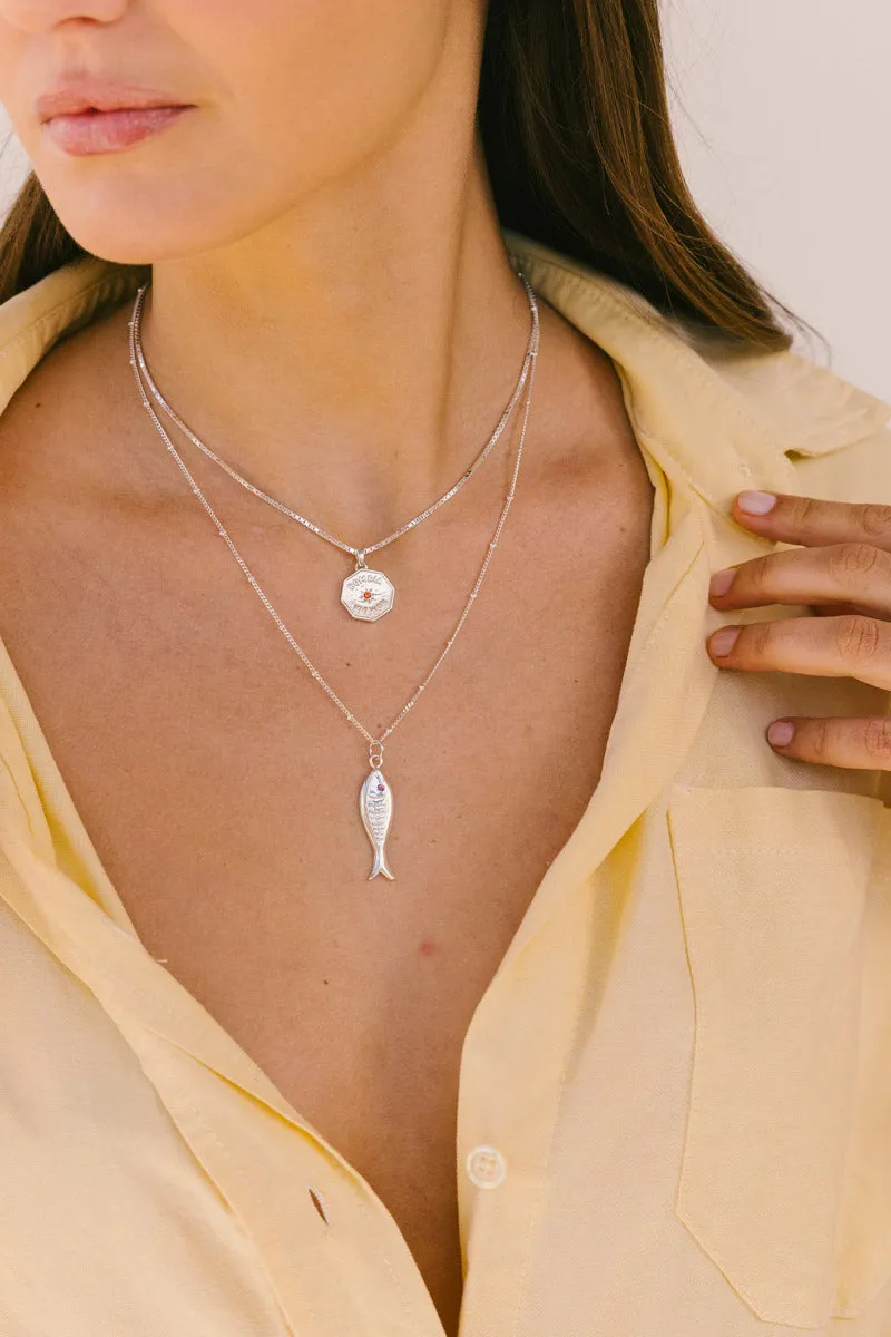 Bom Dia Necklace Silver Wildthings Collectables
